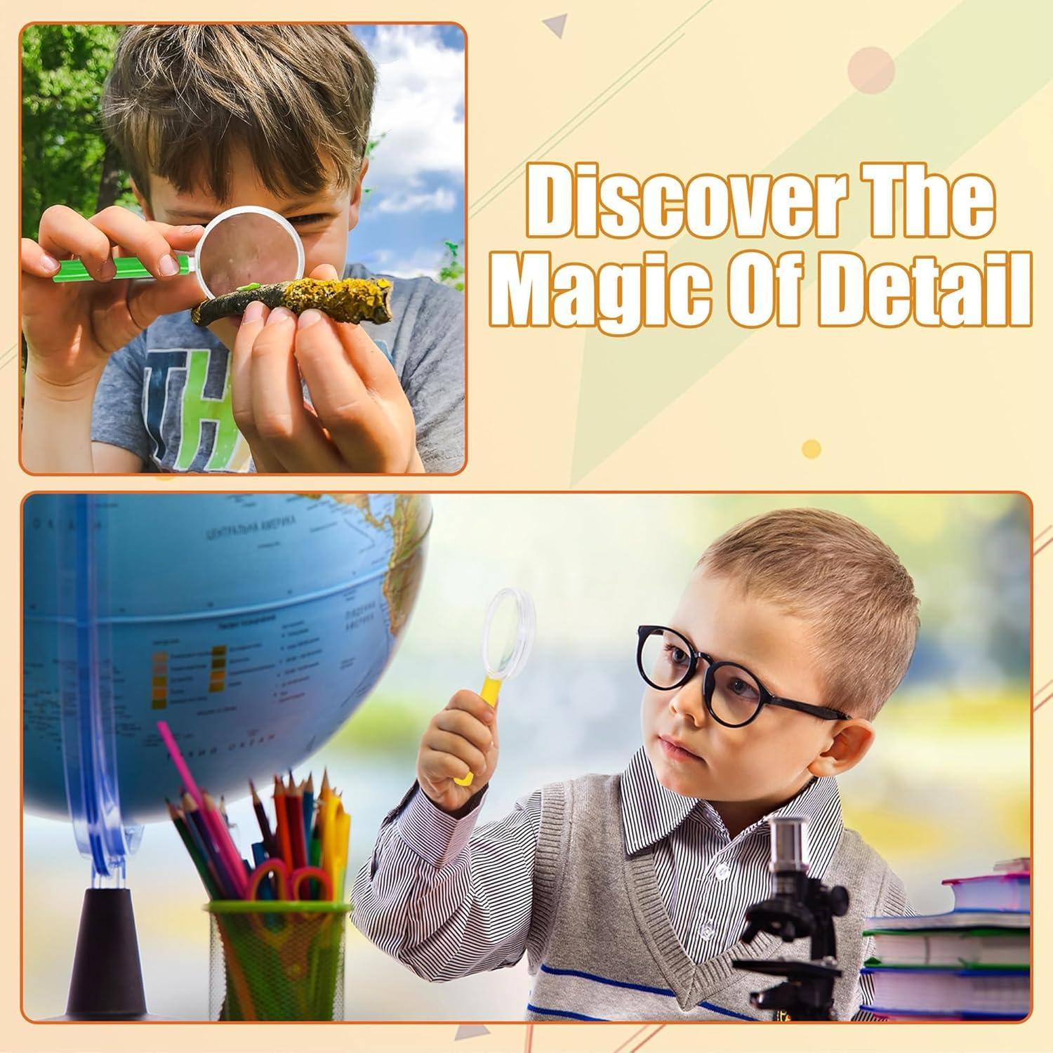 Lupas de Aumento Coloridas Elcoho 16 Piezas 3x para Niños