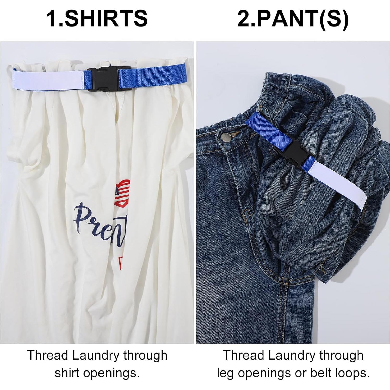 Correas de Lavandería Suzile 12 Pcs Nylon con Hebilla 48 cm