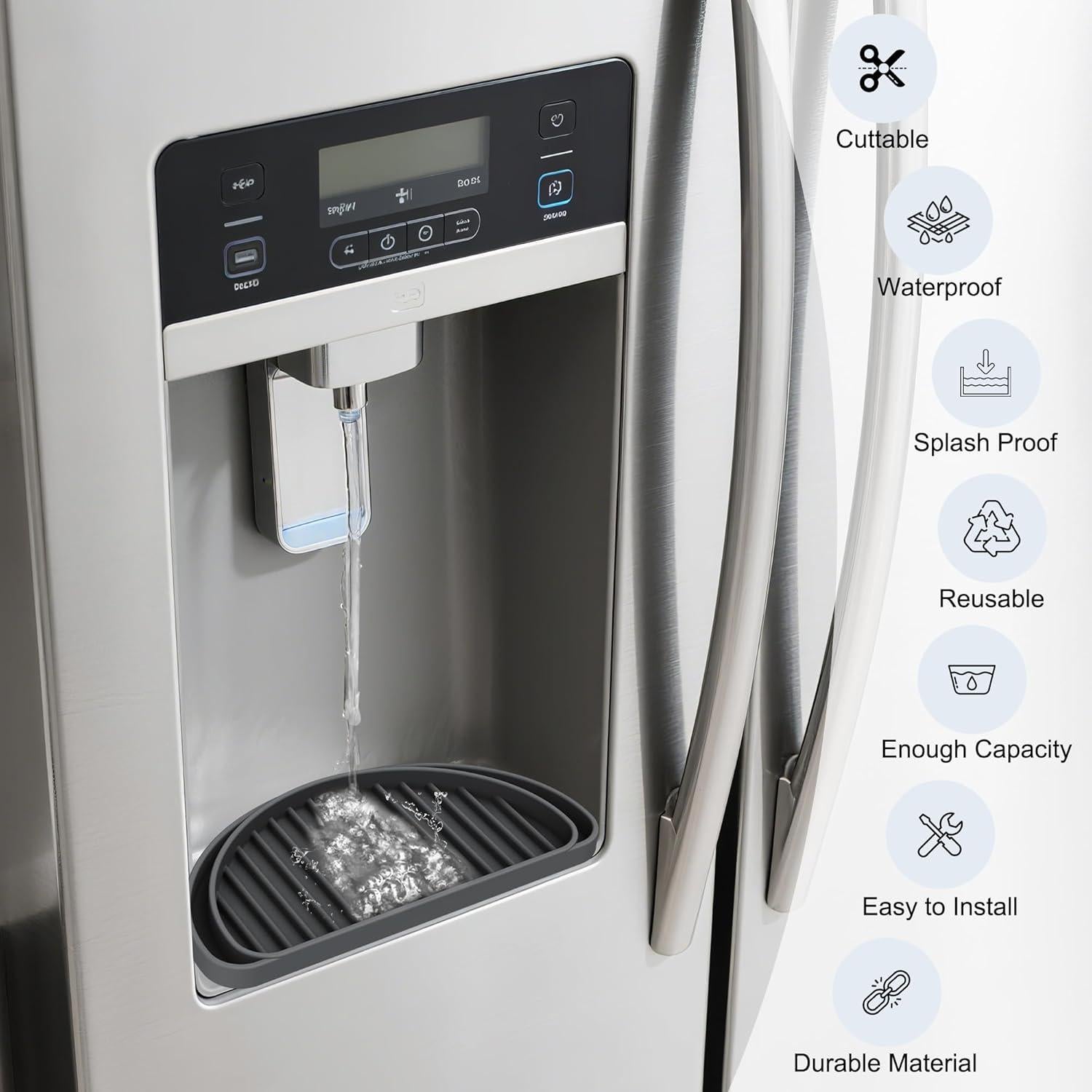 Bandeja de Goteo para Refrigerador KindGa 2 Piezas Negro