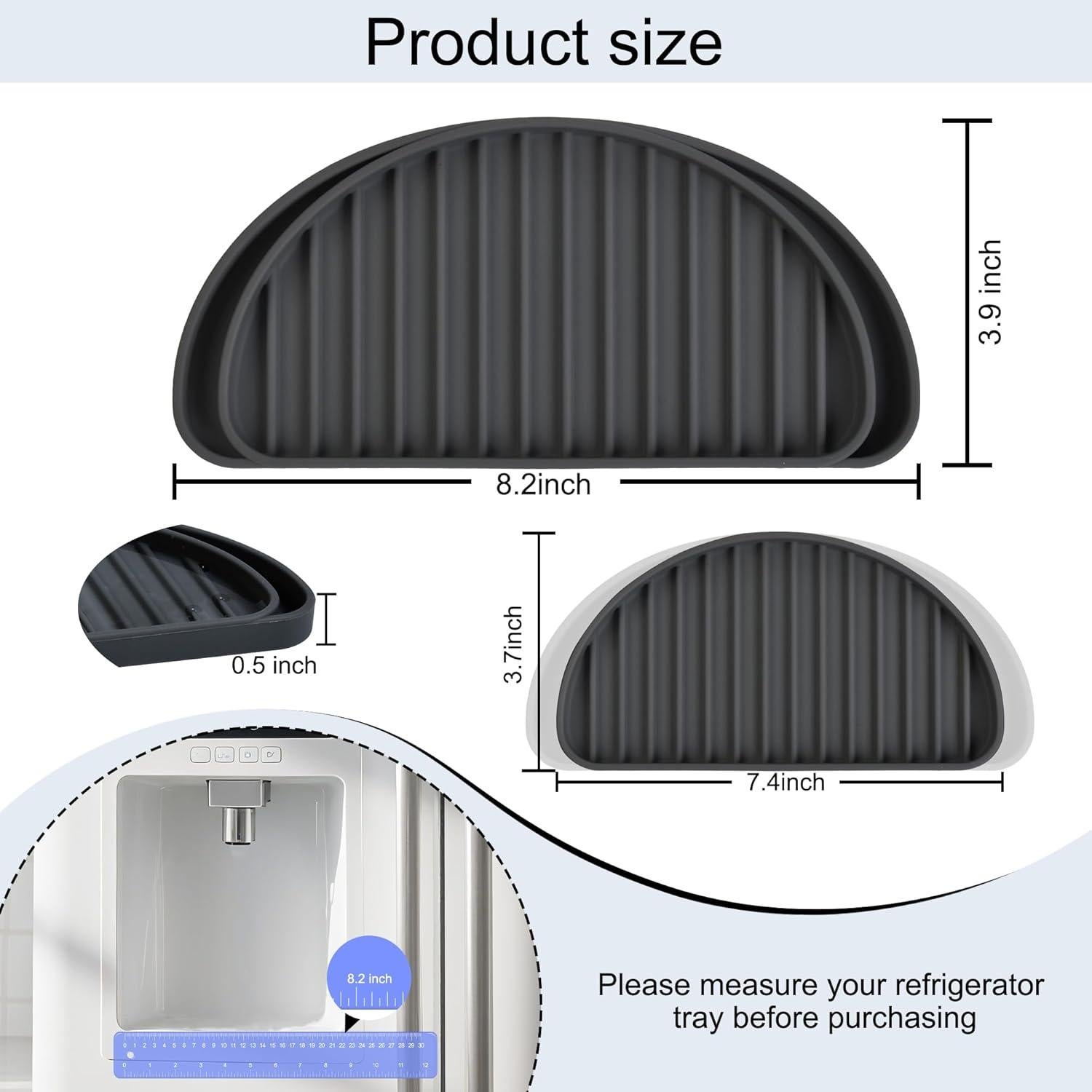 Bandeja de Goteo para Refrigerador KindGa 2 Piezas Negro