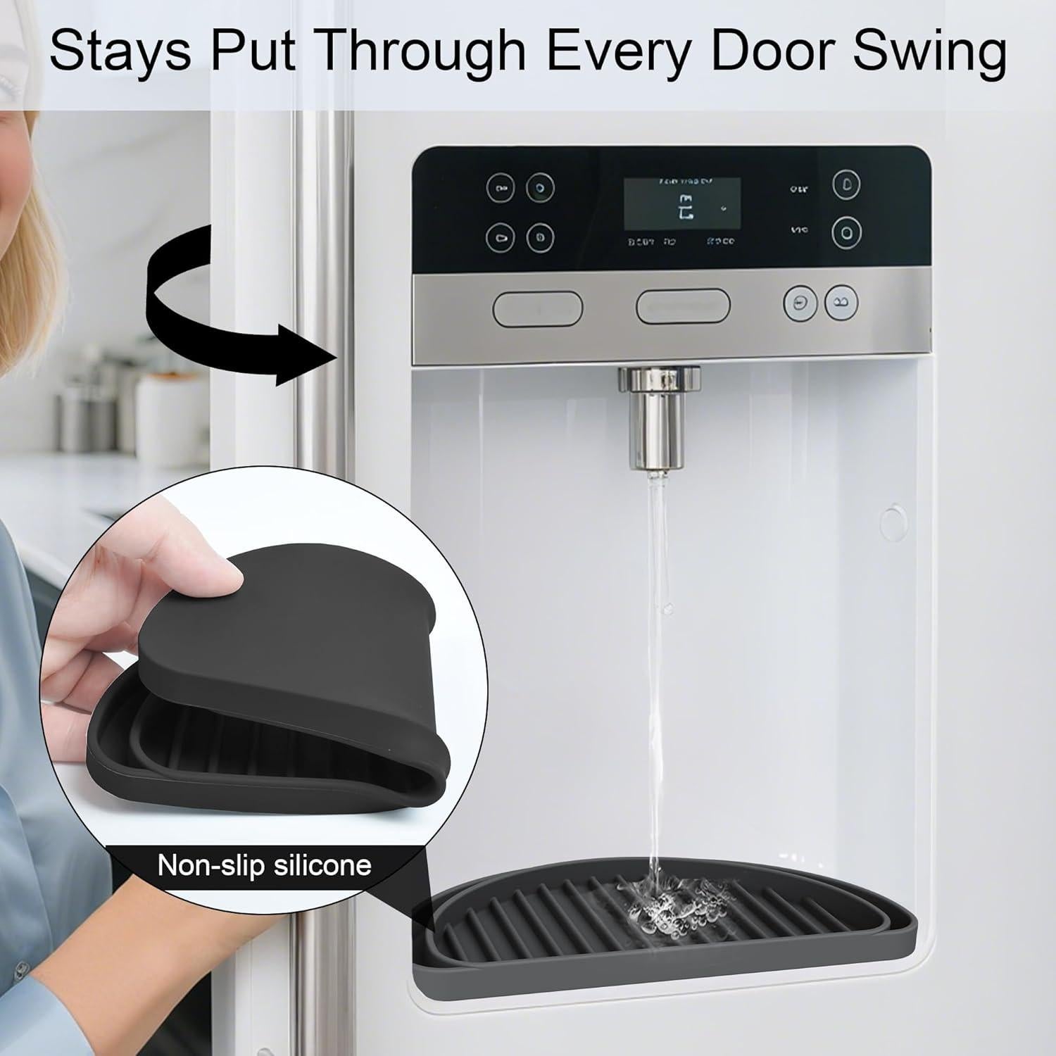 Bandeja de Goteo para Refrigerador KindGa 2 Piezas Negro