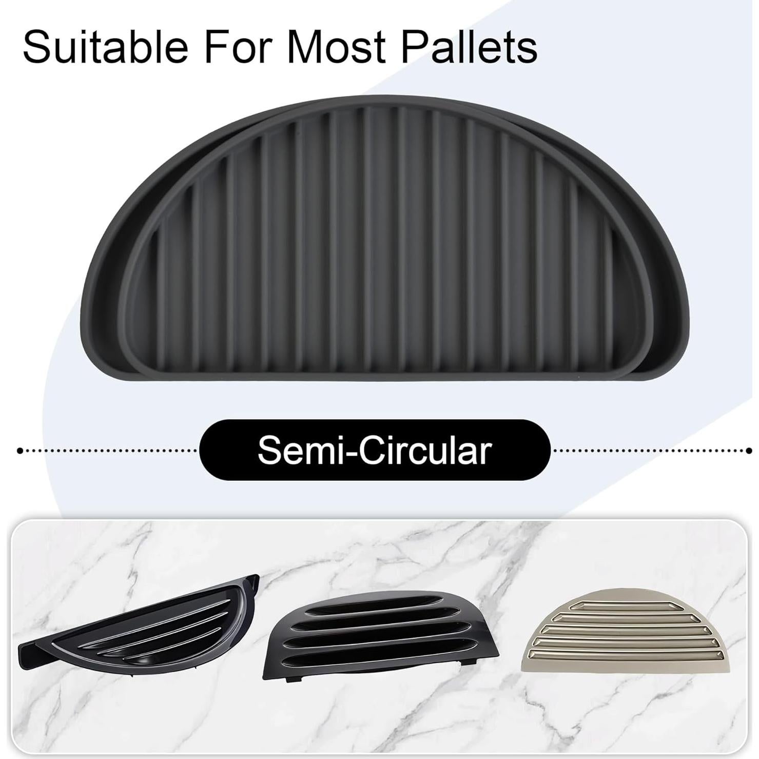 Bandeja de Goteo para Refrigerador KindGa 2 Piezas Negro