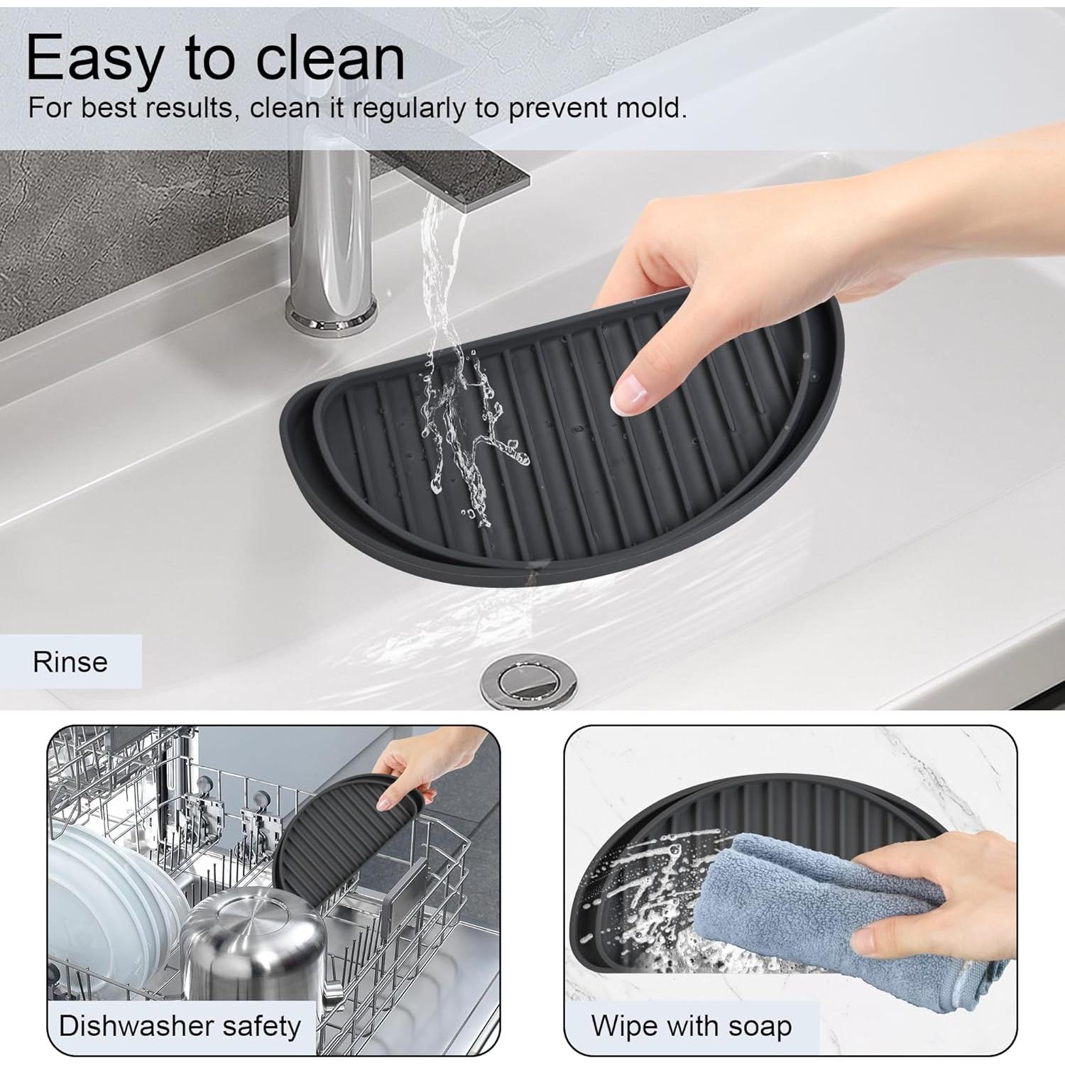 Bandeja de Goteo para Refrigerador KindGa 2 Piezas Negro