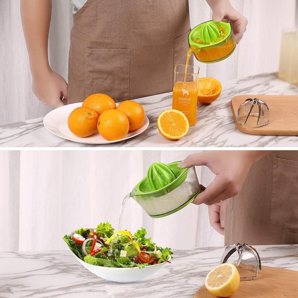 Exprimidor Manual Kasmoire 200ML Verde con Colador y Taza Medidora