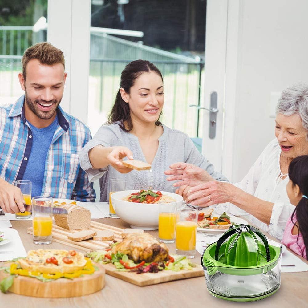 Exprimidor Manual Kasmoire 200ML Verde con Colador y Taza Medidora