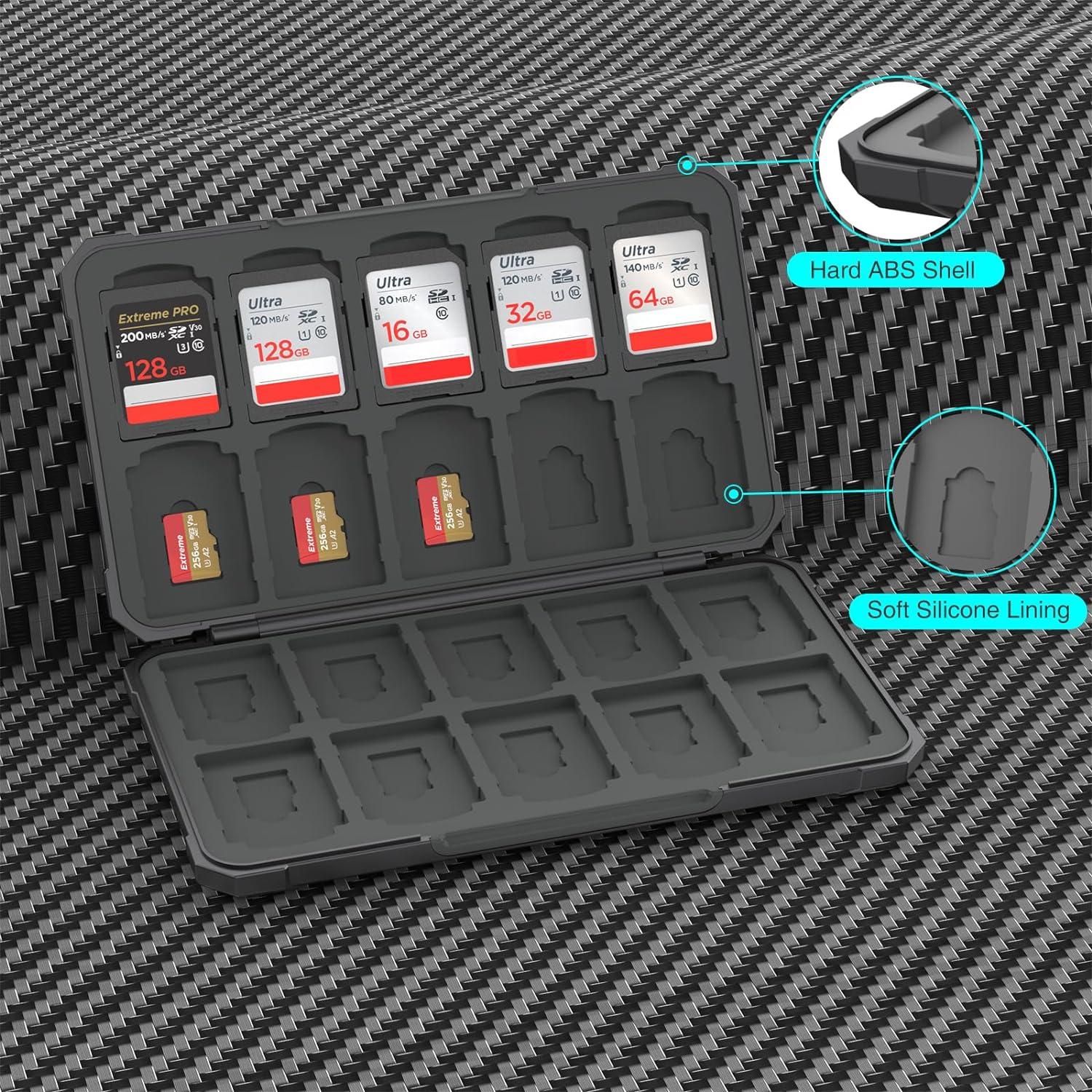 Caja Organizador para 20 Tarjetas SD y 20 microSD THELIFELICIOUS