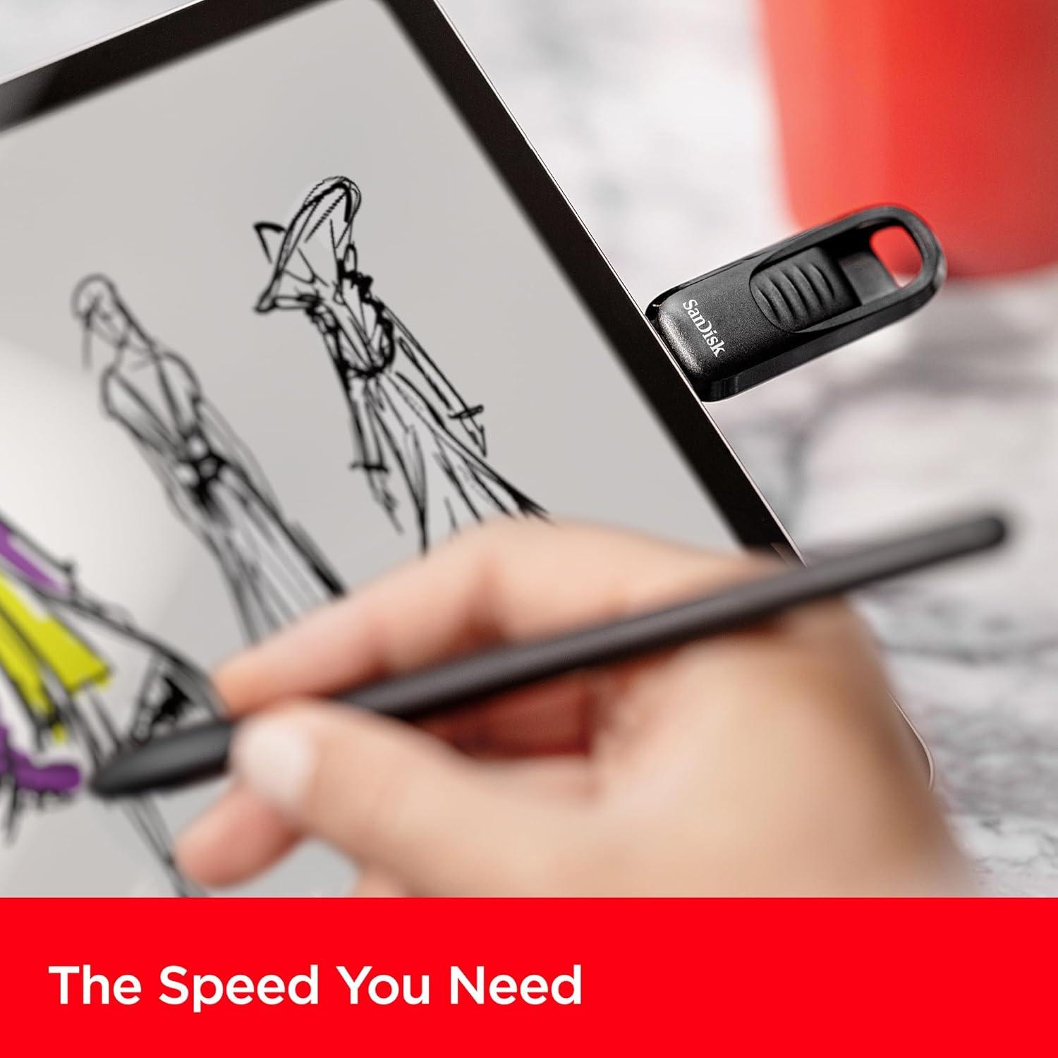 Unidad Flash SanDisk Ultra Slider 128GB USB Tipo-C 400MB/s