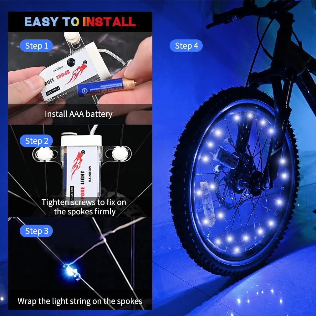 Luces LED para Ruedas de Bicicleta TINANA 2 Paquete Impermeables