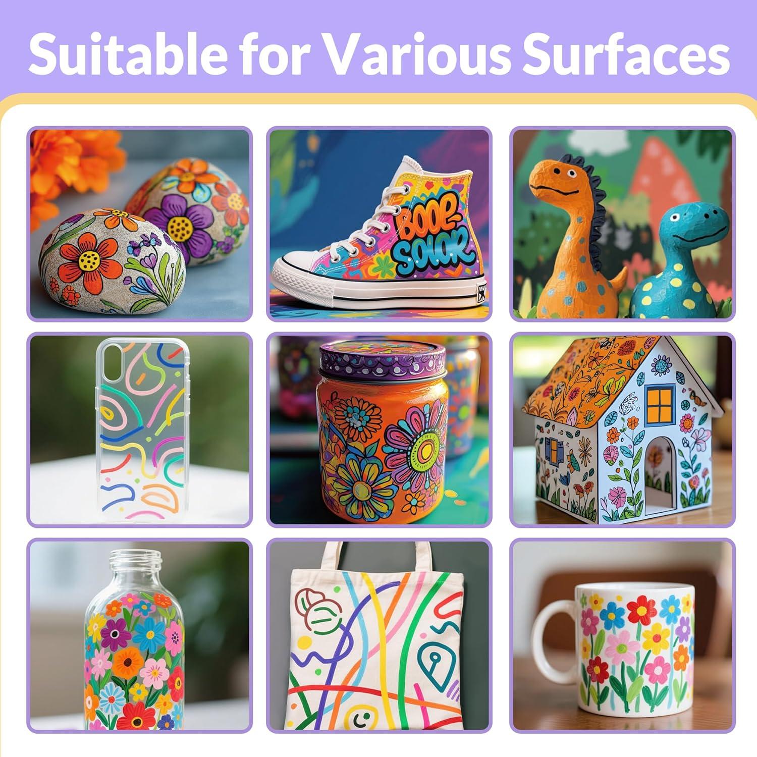 Marcadores de Pintura Acrílica SUNEE 18 Colores Punta de Pincel