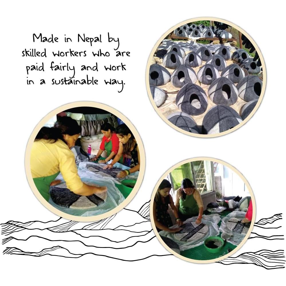 Cueva de Gato Grande HAUSSIMPLE Tigre Gris Oscuro 48 cm