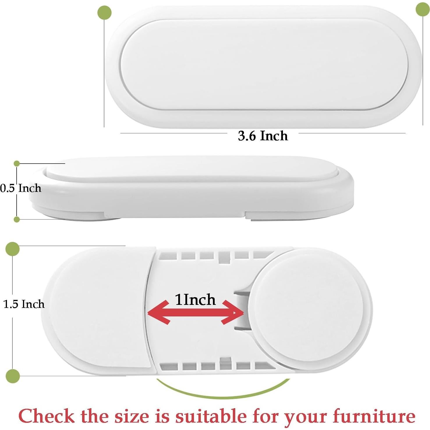 Cerraduras de Gabinete Fursafe&Q a Prueba de Bebés 12Pack