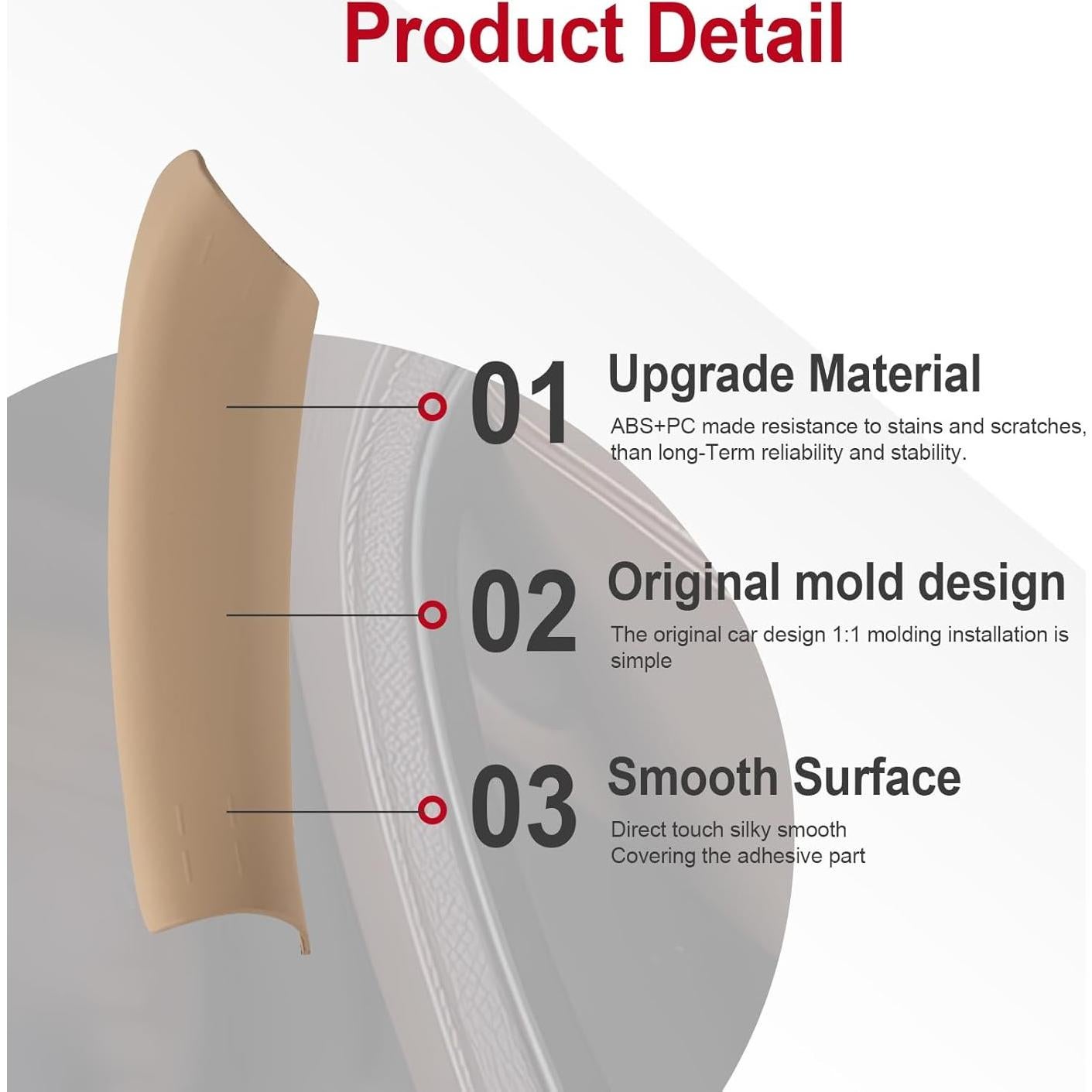 Cubierta Tirador Lateral Beige OVANOH para X3 F25 y X4 F26