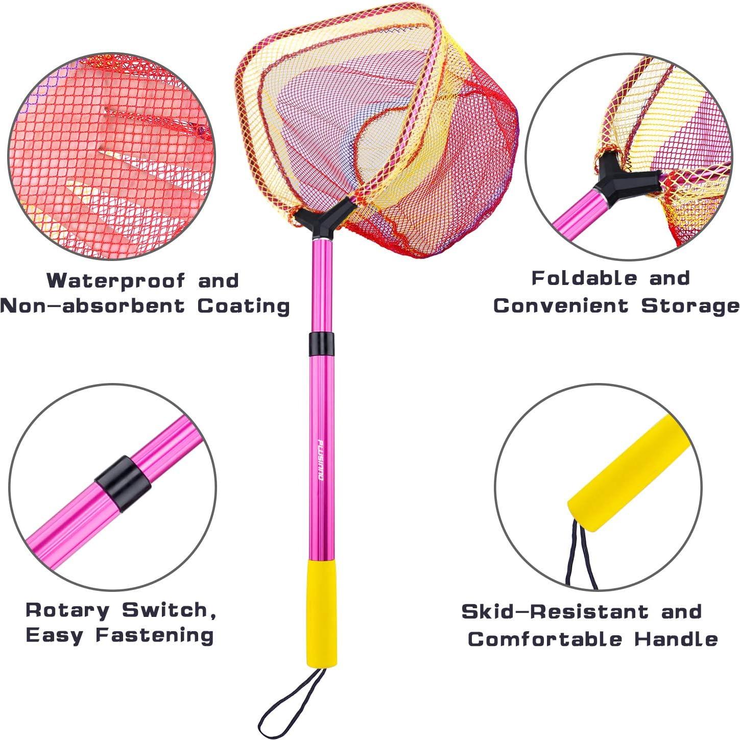 Red de Pesca Telescópica Plusinno para Niños 31x27cm