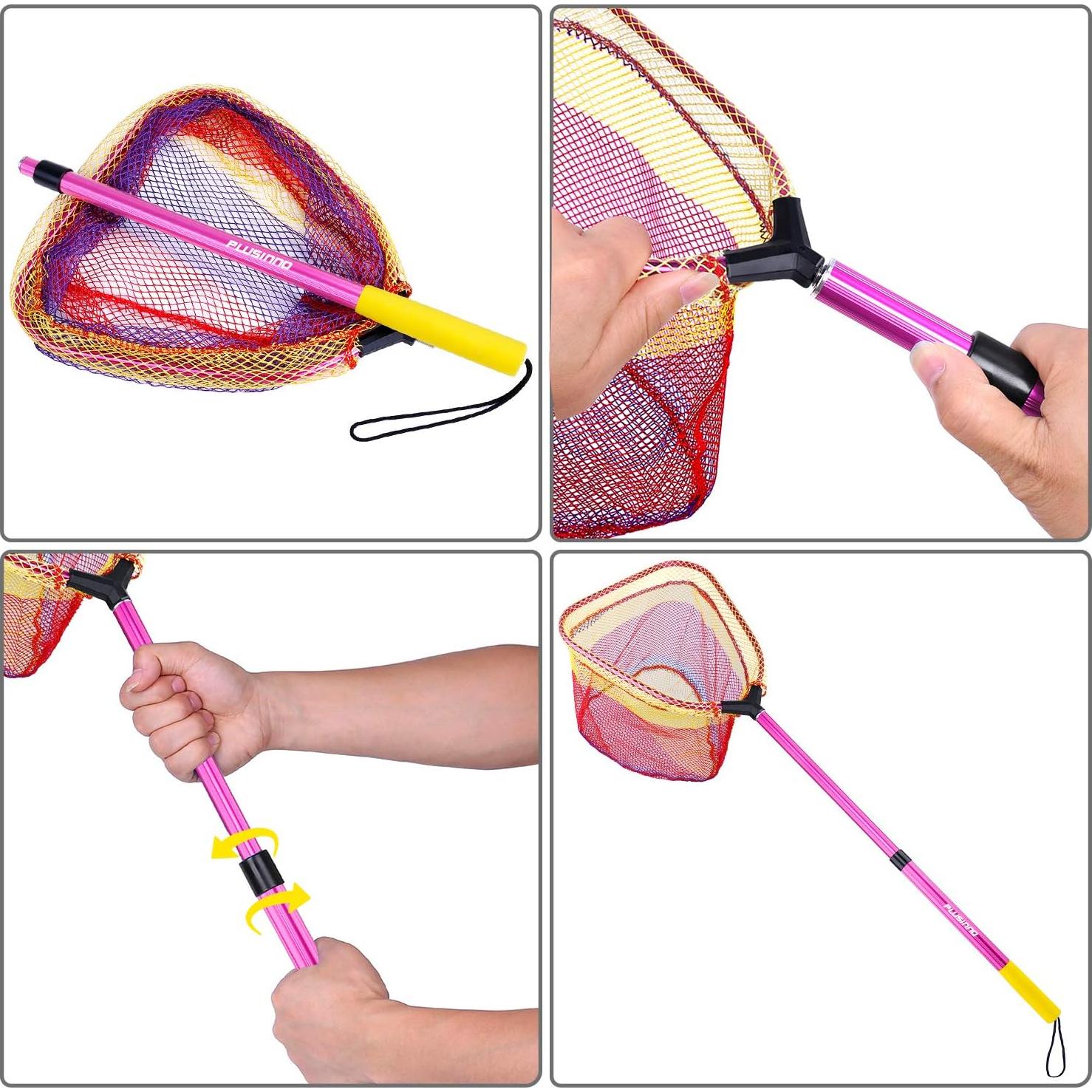 Red de Pesca Telescópica Plusinno para Niños 31x27cm