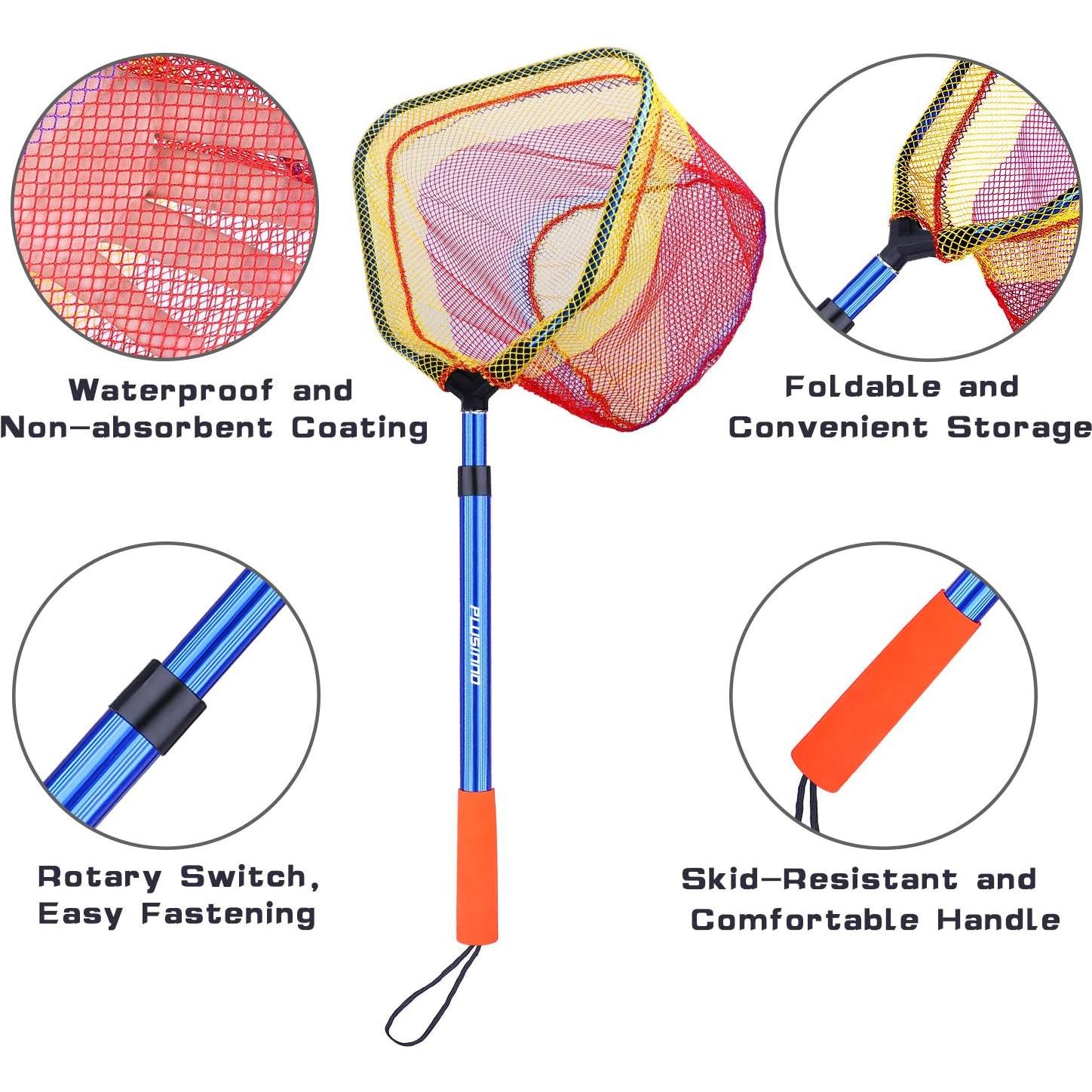 Red de Pesca Telescópica para Niños PLUSINNO - 31x27.4cm