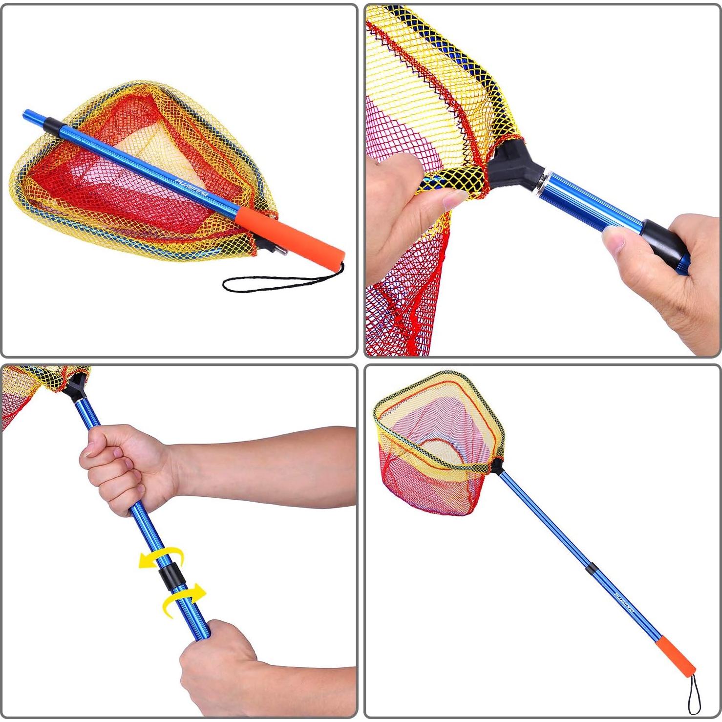 Red de Pesca Telescópica para Niños PLUSINNO - 31x27.4cm
