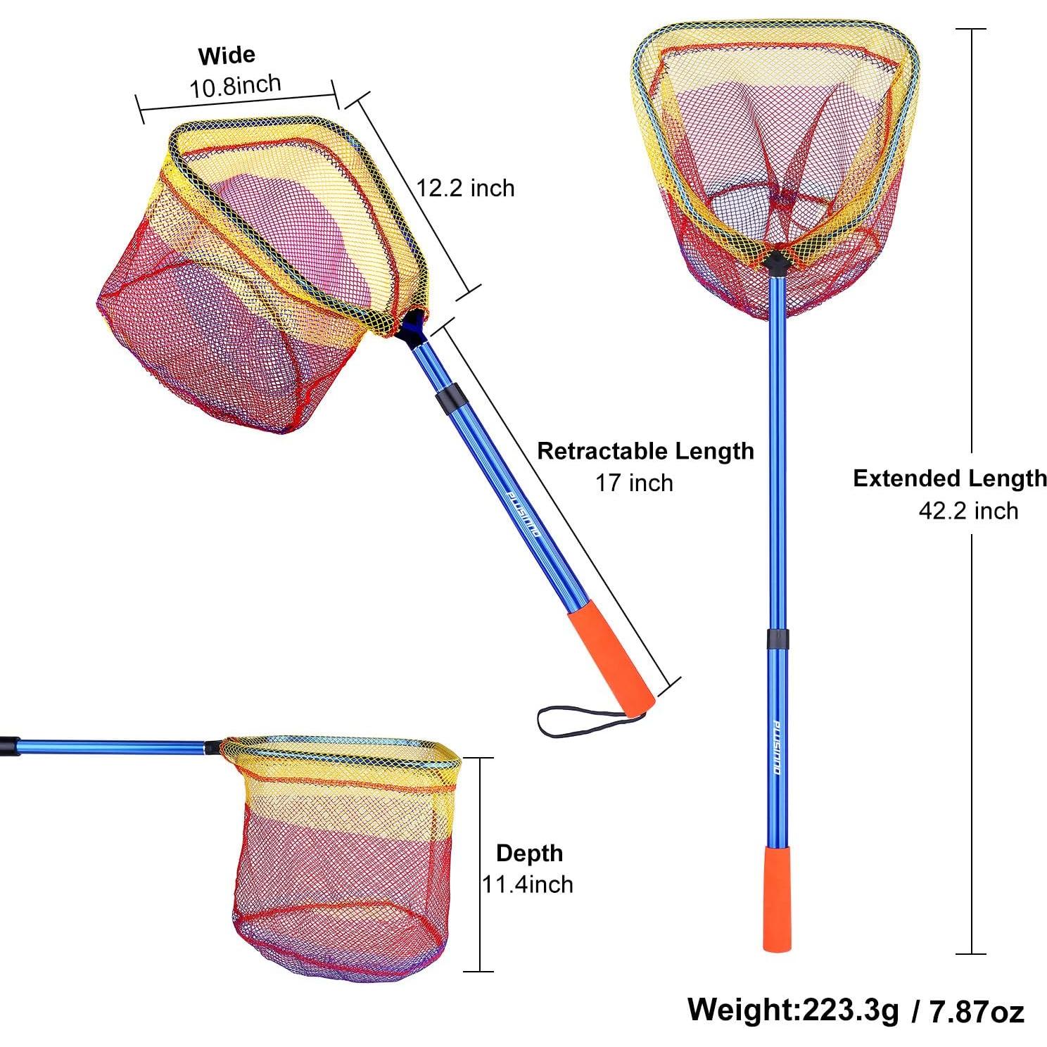 Red de Pesca Telescópica para Niños PLUSINNO - 31x27.4cm