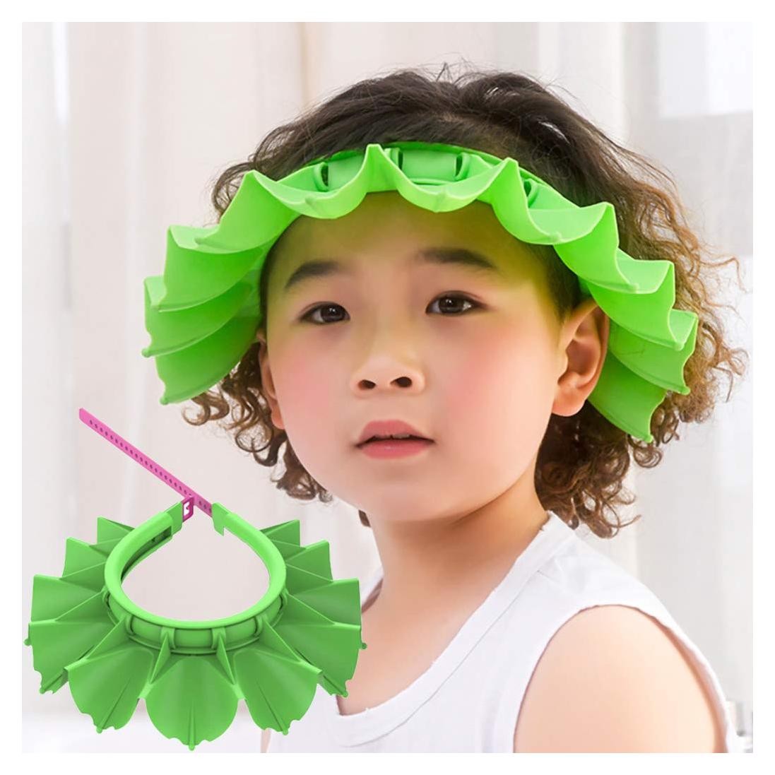 Gorro de Ducha Ajustable para Bebé OLEWELL Verde 1-12 Años