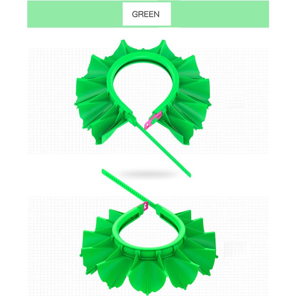 Gorro de Ducha Ajustable para Bebé OLEWELL Verde 1-12 Años