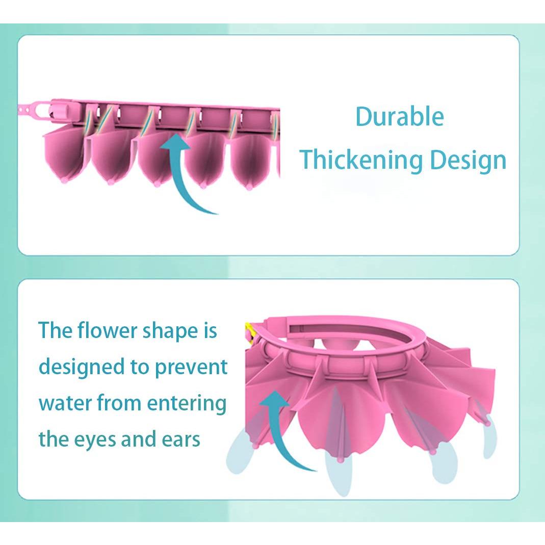 Gorro de Ducha Ajustable para Bebé OLEWELL Verde 1-12 Años