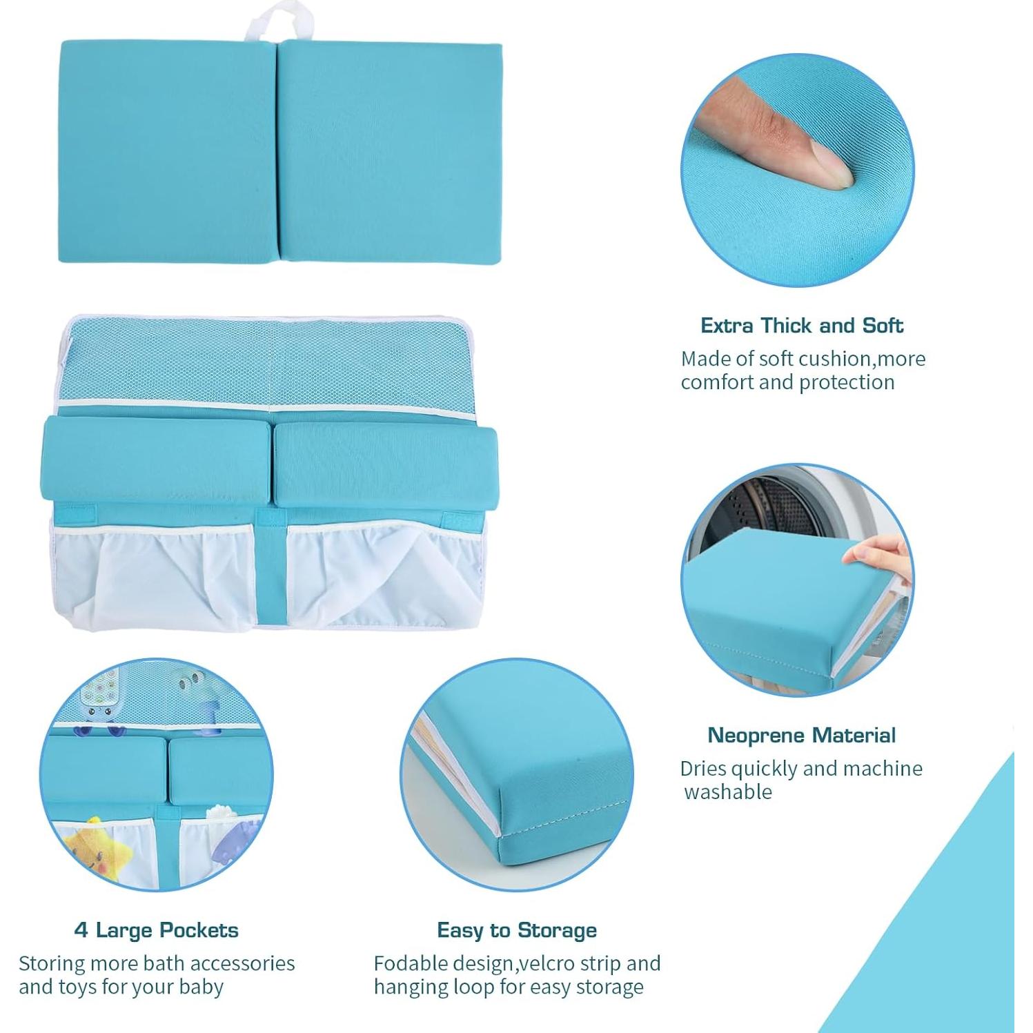 Almohadilla de Baño OFiSEXPT para Rodillas y Codos Azul