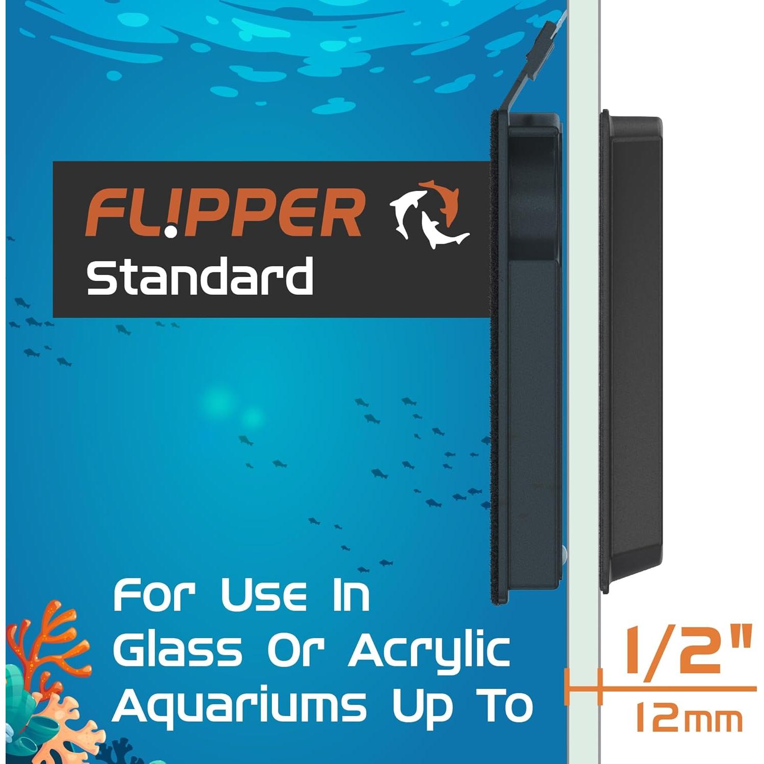 Limpiador Magnético de Acuario Flipper Estándar 12.7x6.35 cm