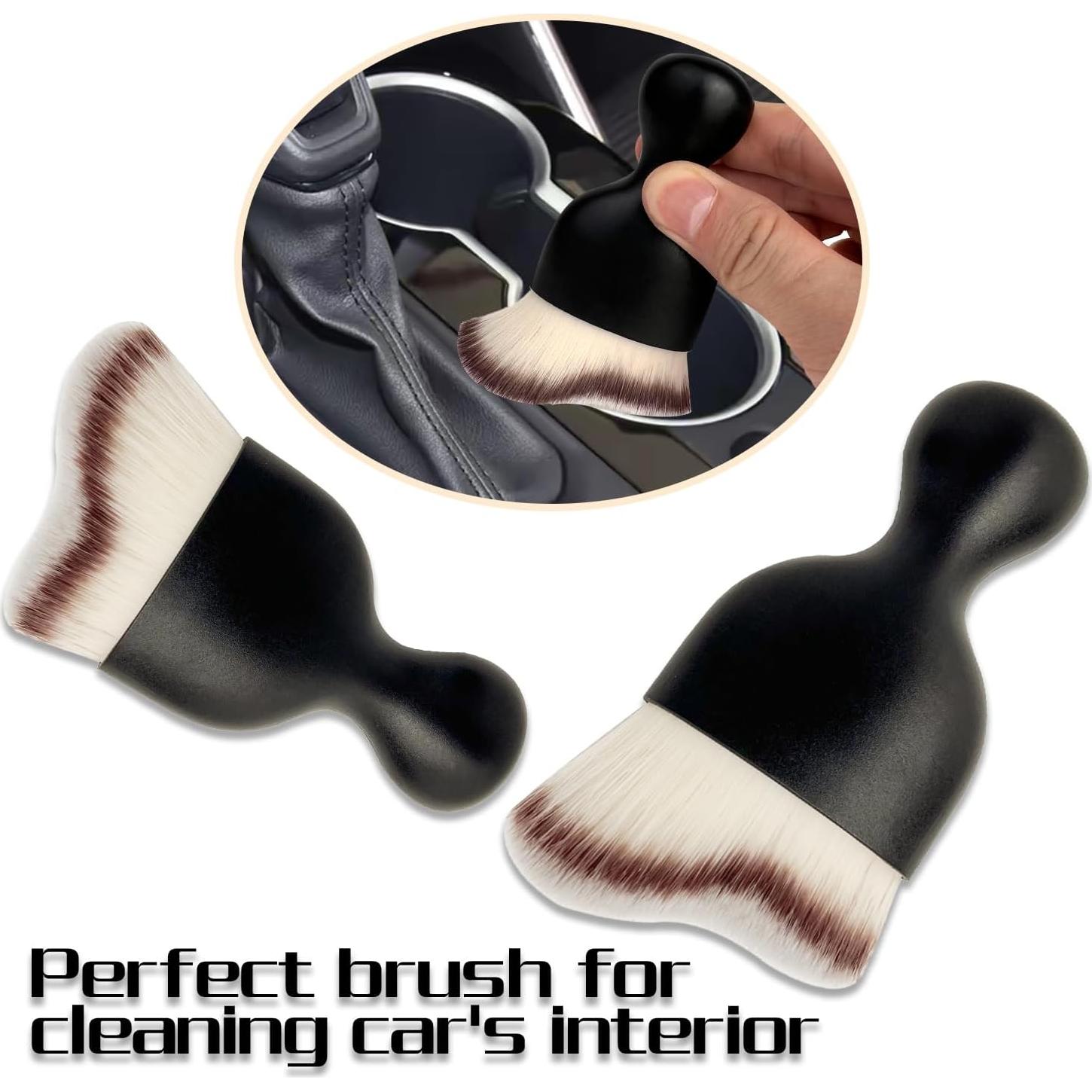 Car Interior Dust Brush, Auto Detailing Brush, Soft Bristles Car Cleaning Brushes, Tool for Air Conditioner Vents, Leather, Computer, Scratch Free, Car Interior Accessories