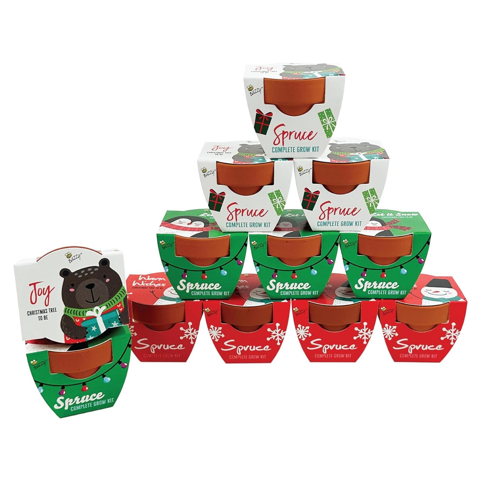 Kit de Cultivo Buzzy 12 Macetas Terracota Amigos Festivos