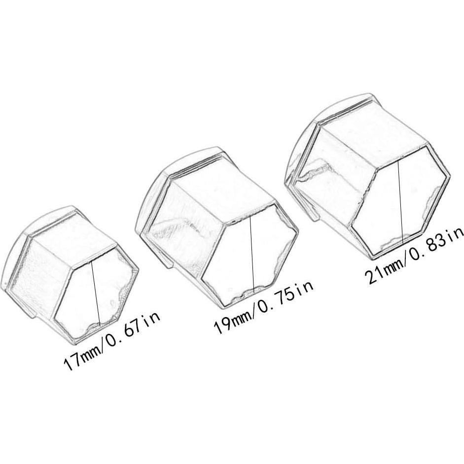 Cubiertas de Tuerca de Rueda Mtsooning 21mm Plateadas ABS