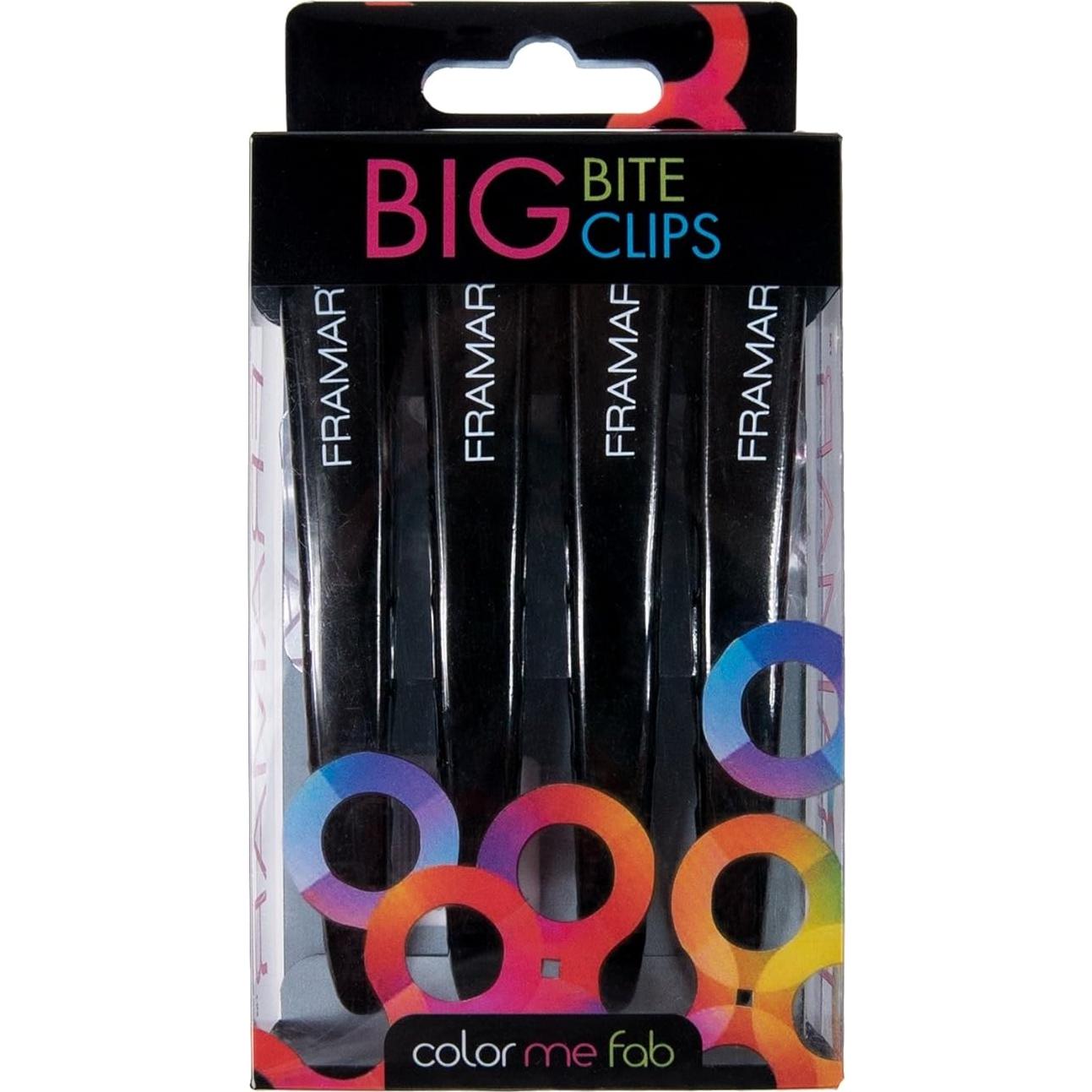 Clips para Cabello Framar Big Bite Negros - Paquete de 4