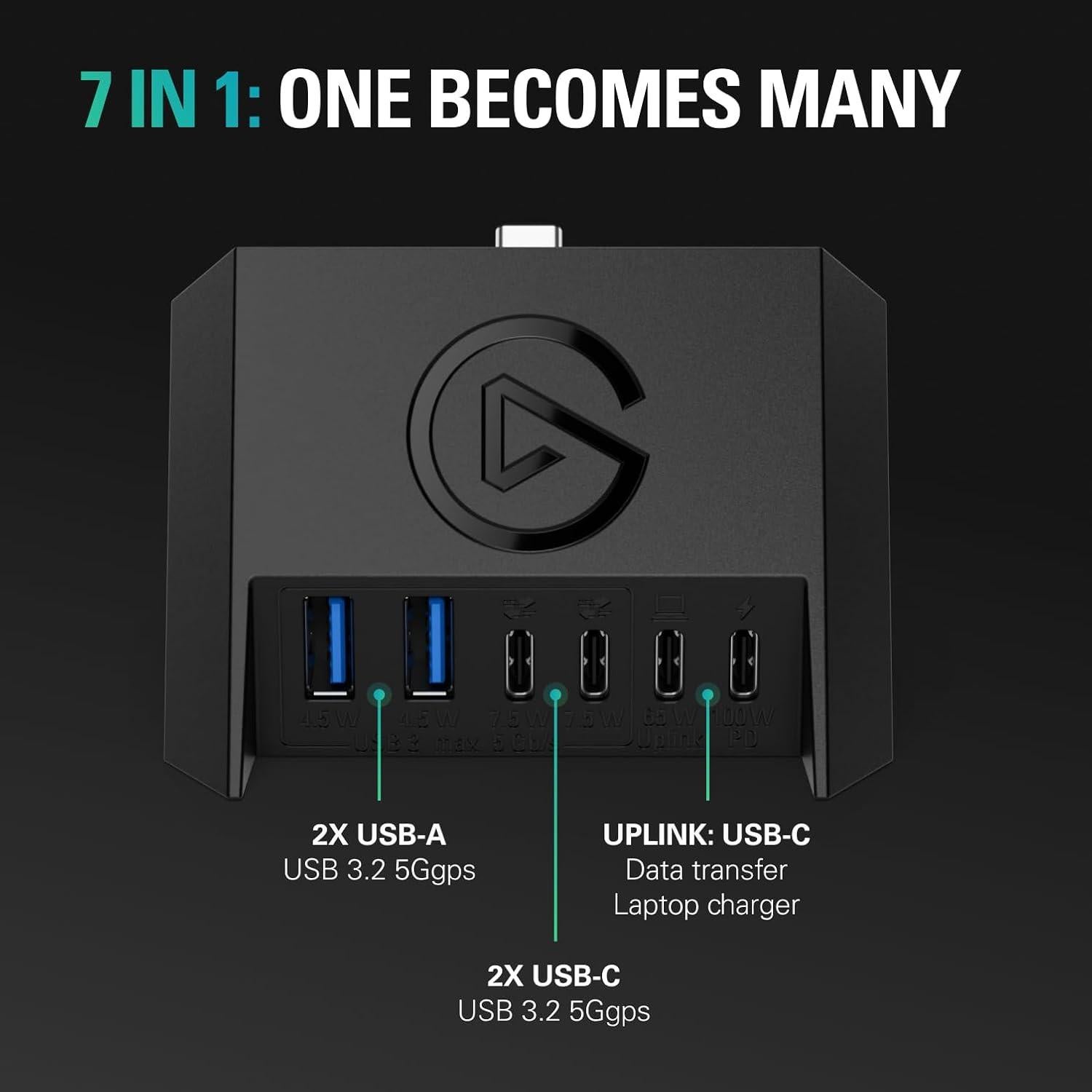 Hub USB Elgato para Stream Deck + 4 Puertos USB-C/A