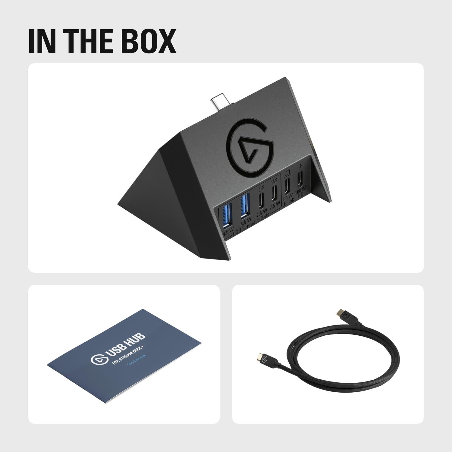 Hub USB Elgato para Stream Deck + 4 Puertos USB-C/A