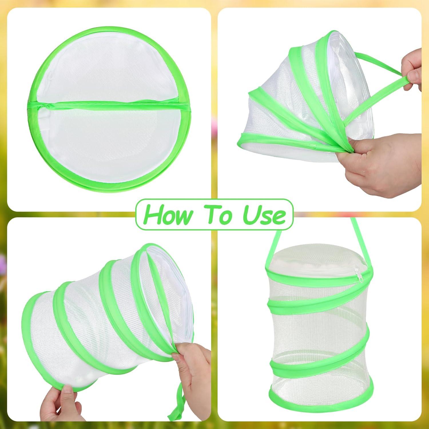 Kit de Crecimiento de Mariposas HongMengUS - 8 Jaulas Plegables