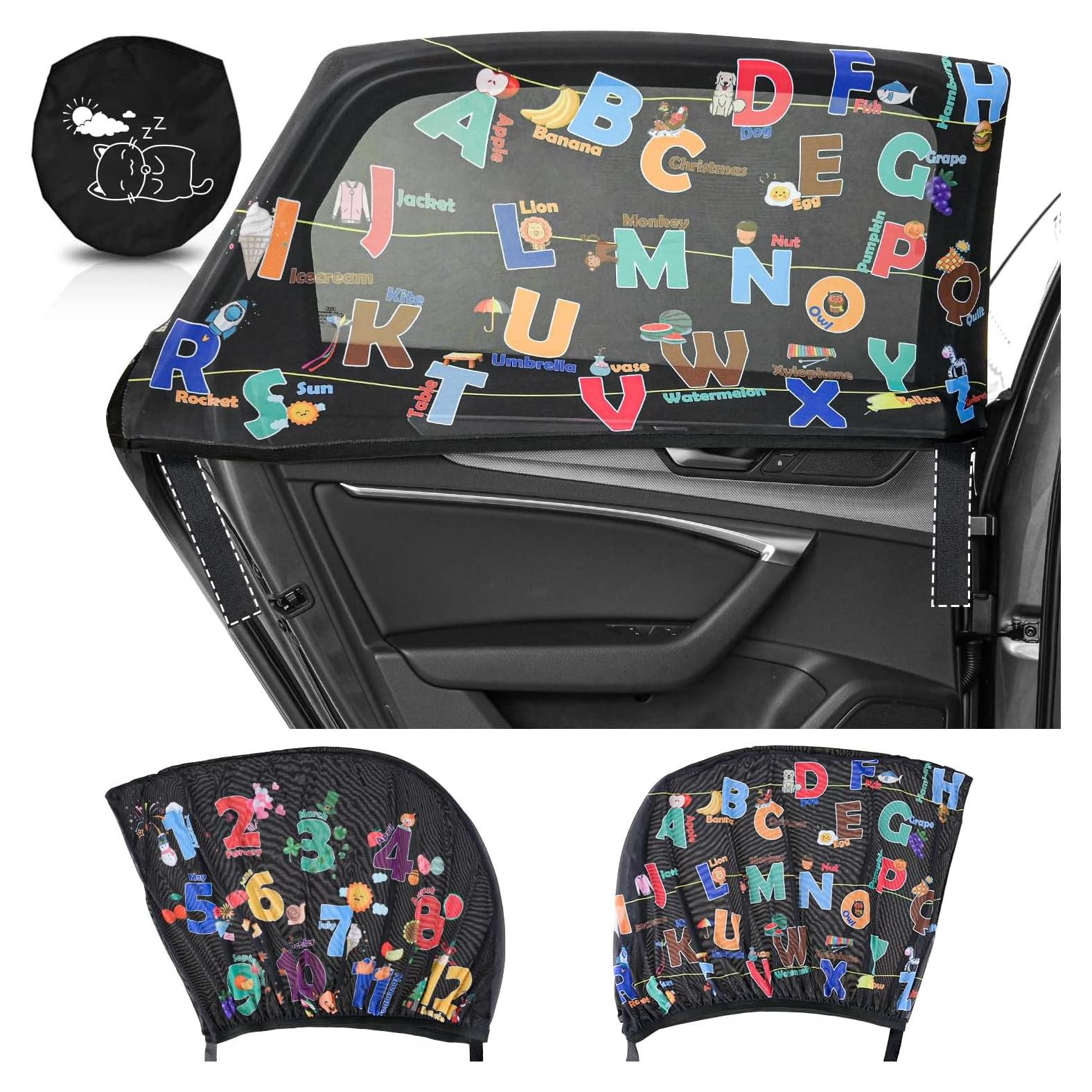 Sombrillas para Ventanas de Auto MOVINPE - Paquete de 2, Protección UV