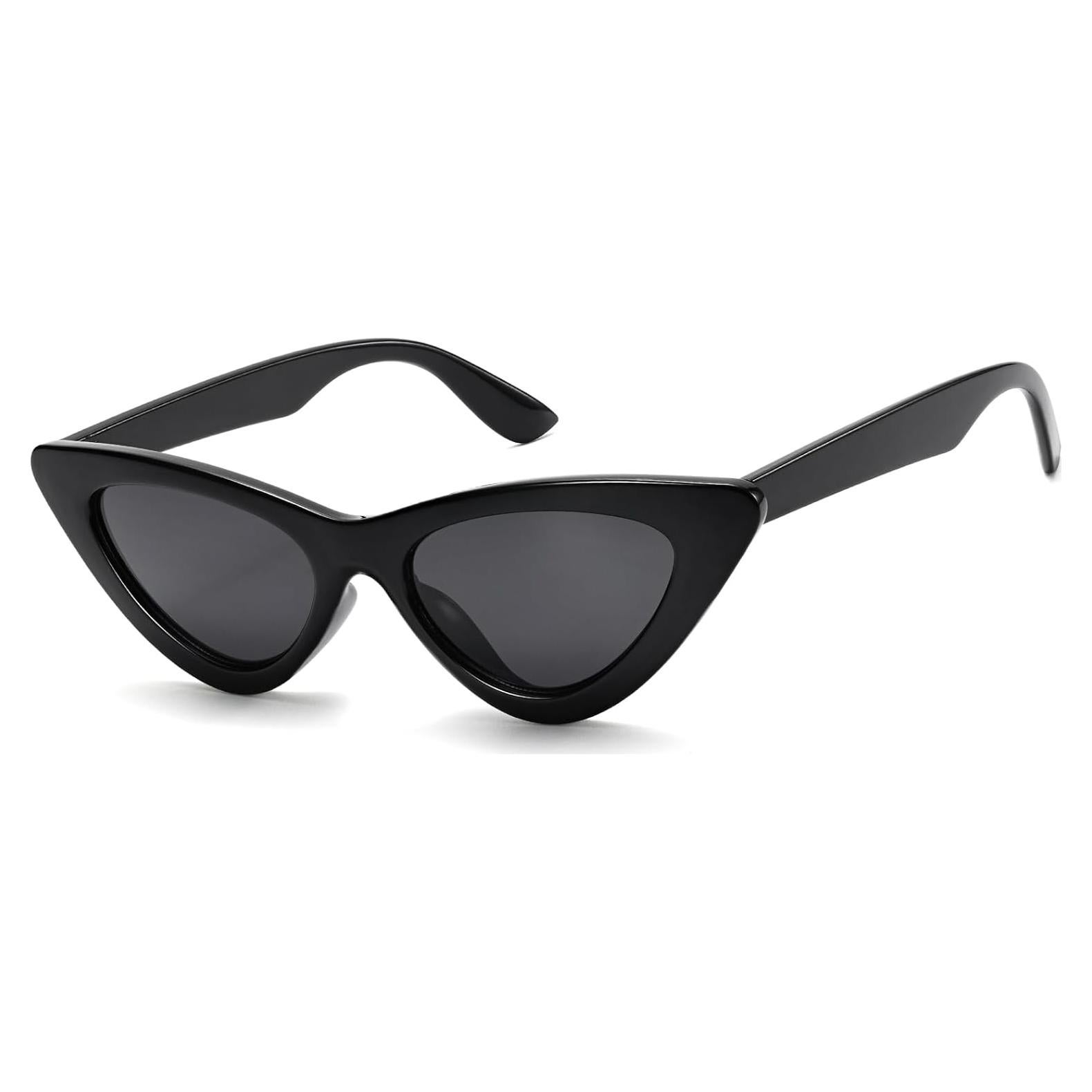 Gafas de Sol Ojo de Gato IOHLNG Retro para Mujeres - Montura Negra
