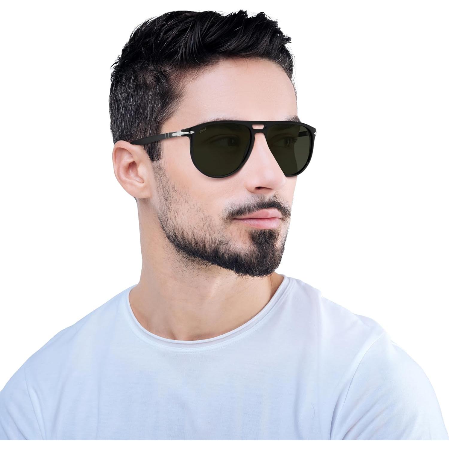 Gafas de sol Persol PO3311S Aviador Negro Verde 55mm