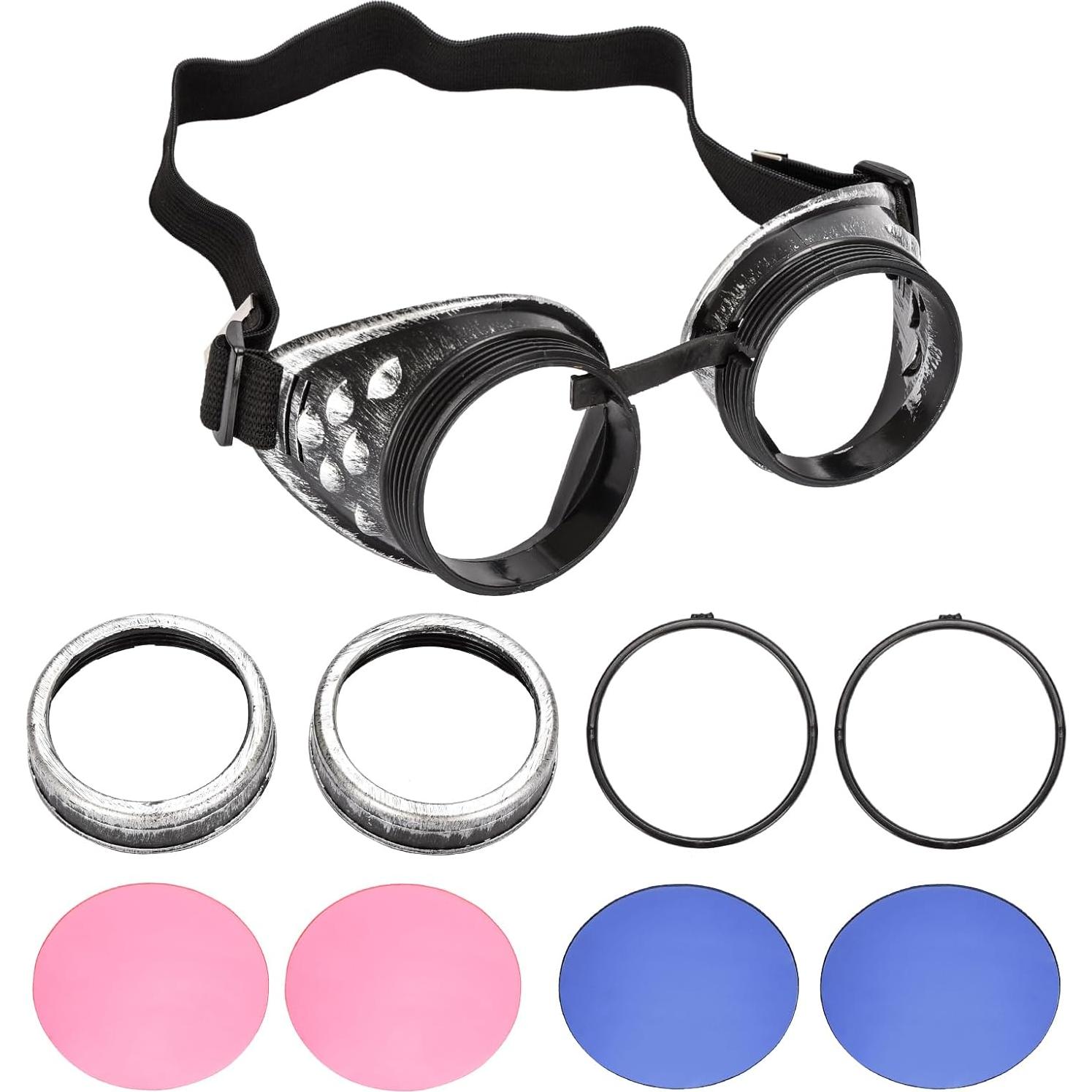 Gafas Steampunk SANGLE SOPFFY Vintage con Lentes Intercambiables