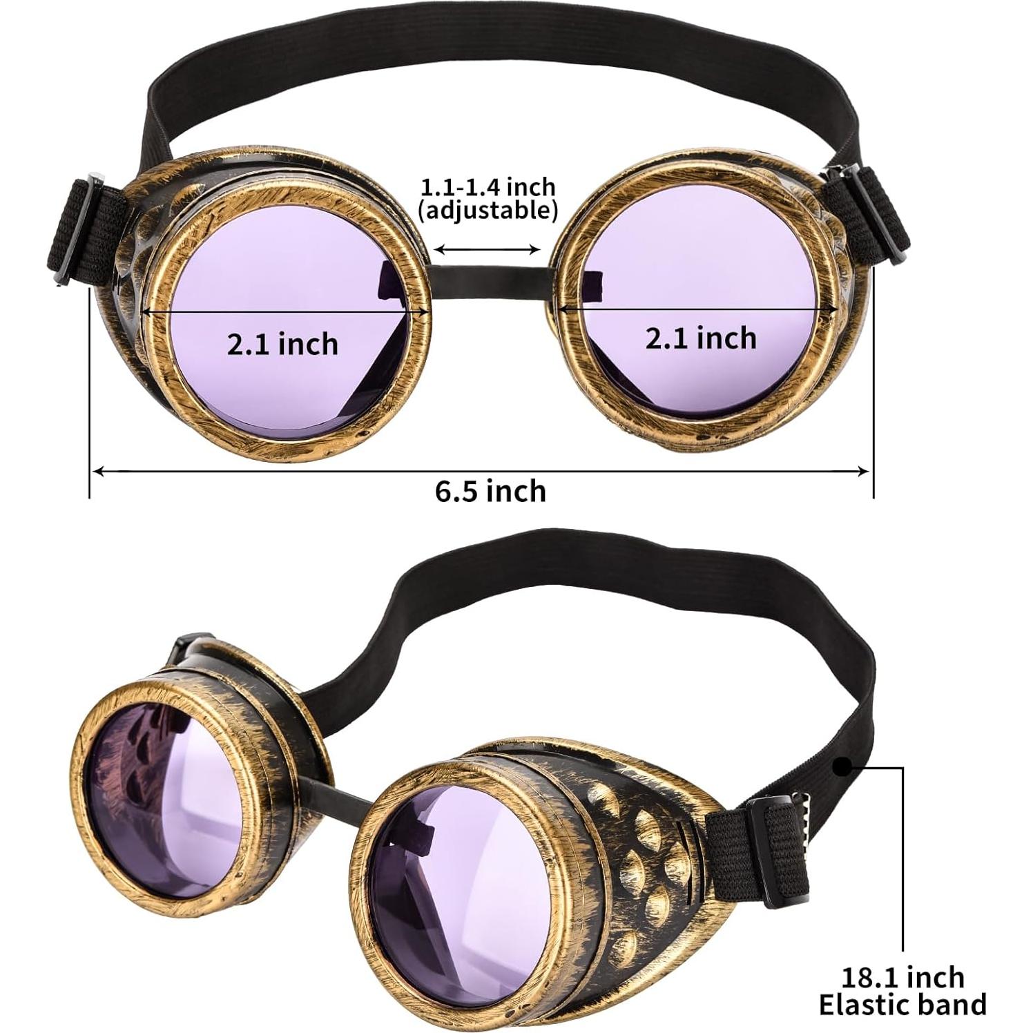 Gafas Steampunk SANGLE SOPFFY Vintage con Lentes Intercambiables