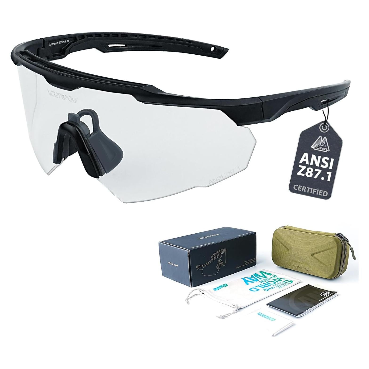 Gafas de Tiro Antivaho VOZAPOW con Lentes HD Certificadas ANSI