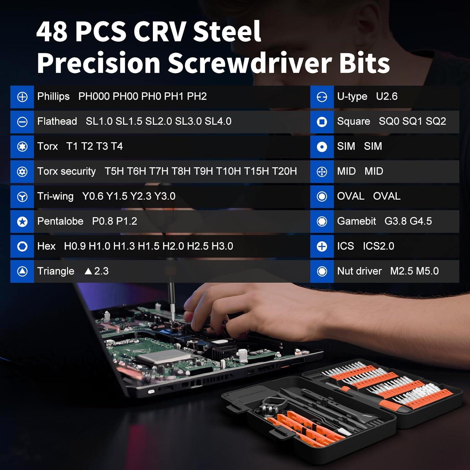 Juego de Destornilladores de Precisión 64 en 1 STREBITO