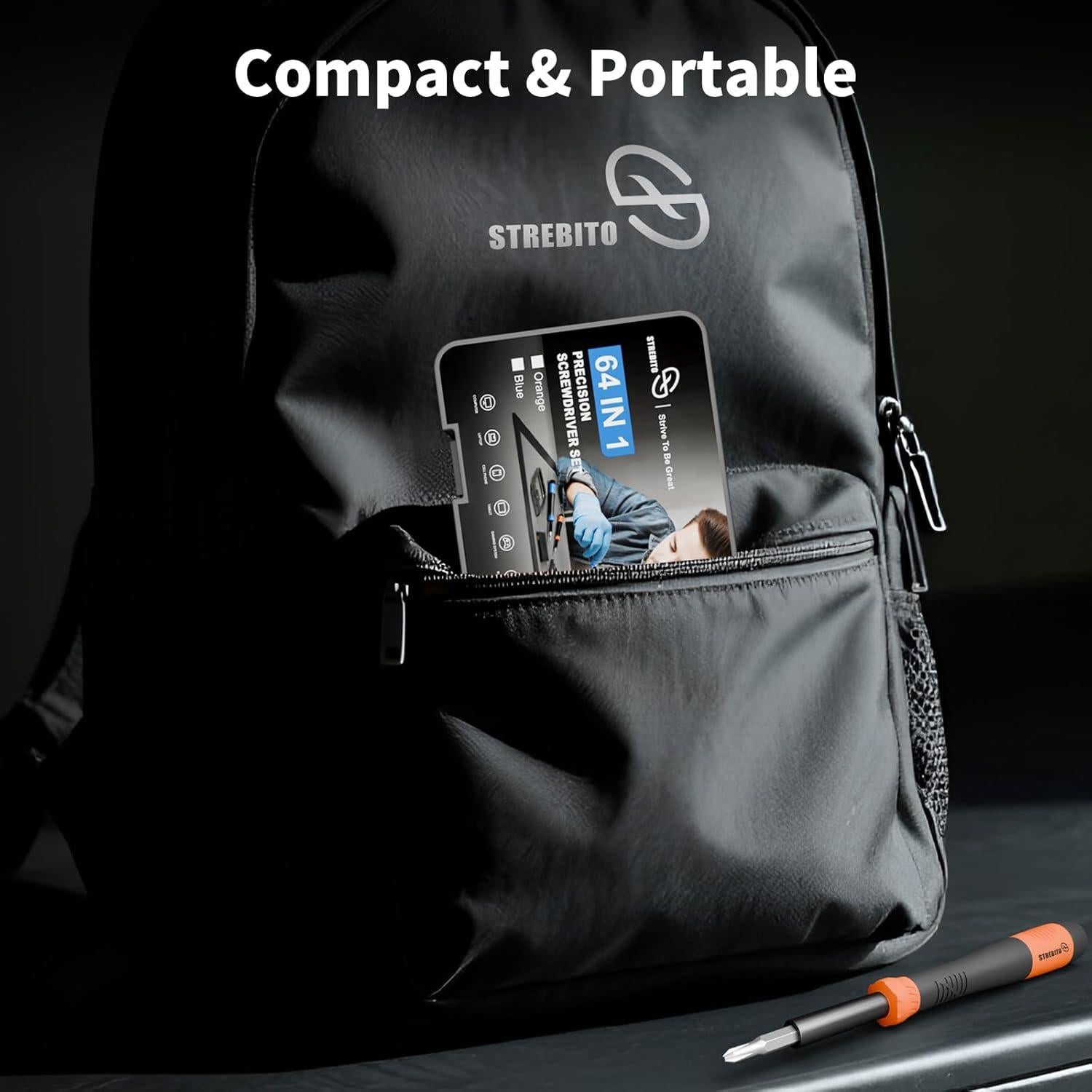 Juego de Destornilladores de Precisión 64 en 1 STREBITO