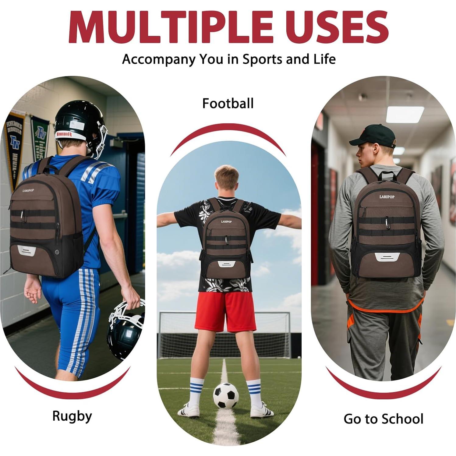 Mochila Deportiva LARIPOP para Fútbol y Baloncesto 15L