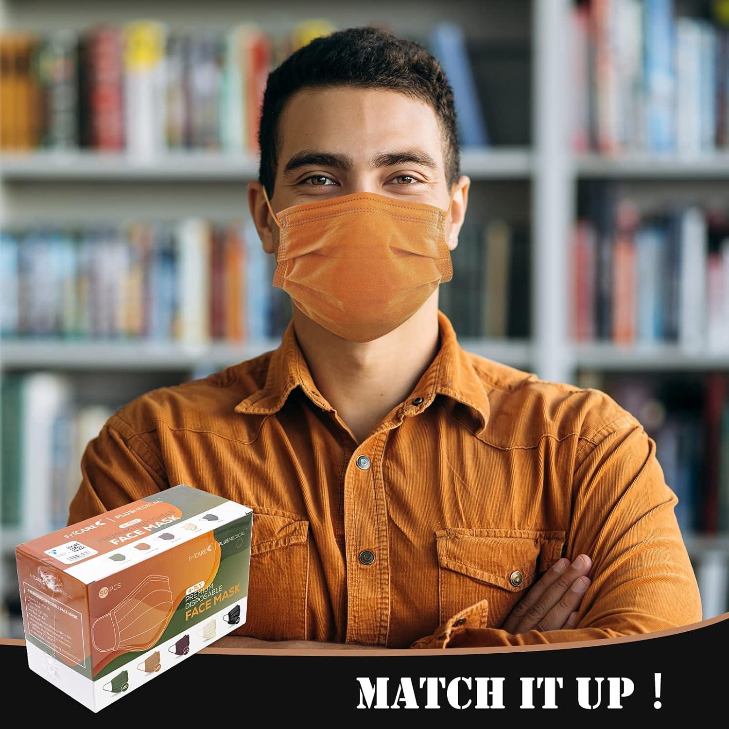 Mascarillas desechables FriCARE 4 capas ASTM Nivel 3 - 50 unidades colores variados