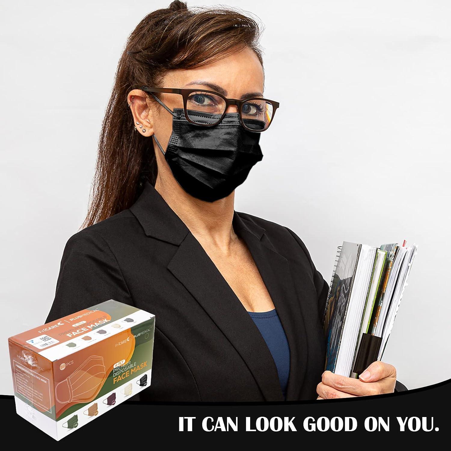 Mascarillas desechables FriCARE 4 capas ASTM Nivel 3 - 50 unidades colores variados