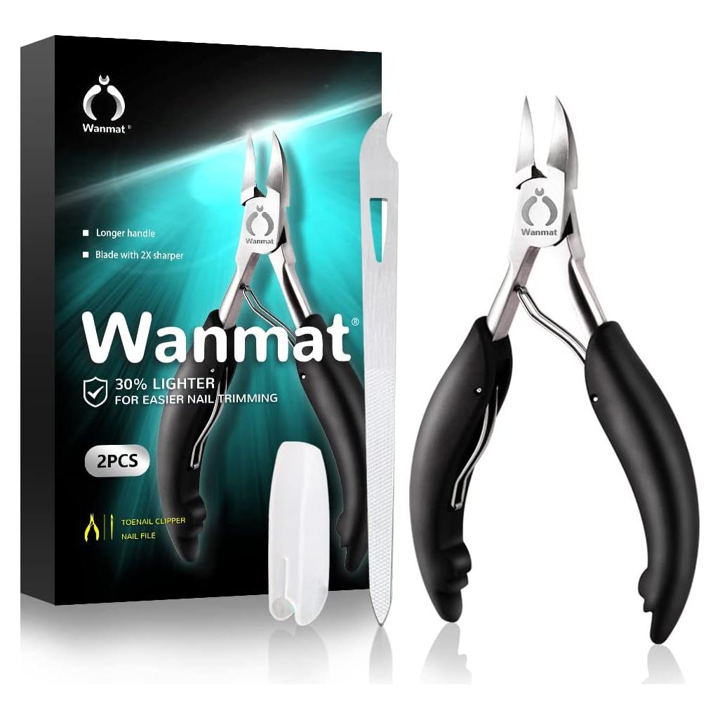 Cortador de Uñas de Pies Wanmat Profesional con Cuchillas de Acero Inoxidable