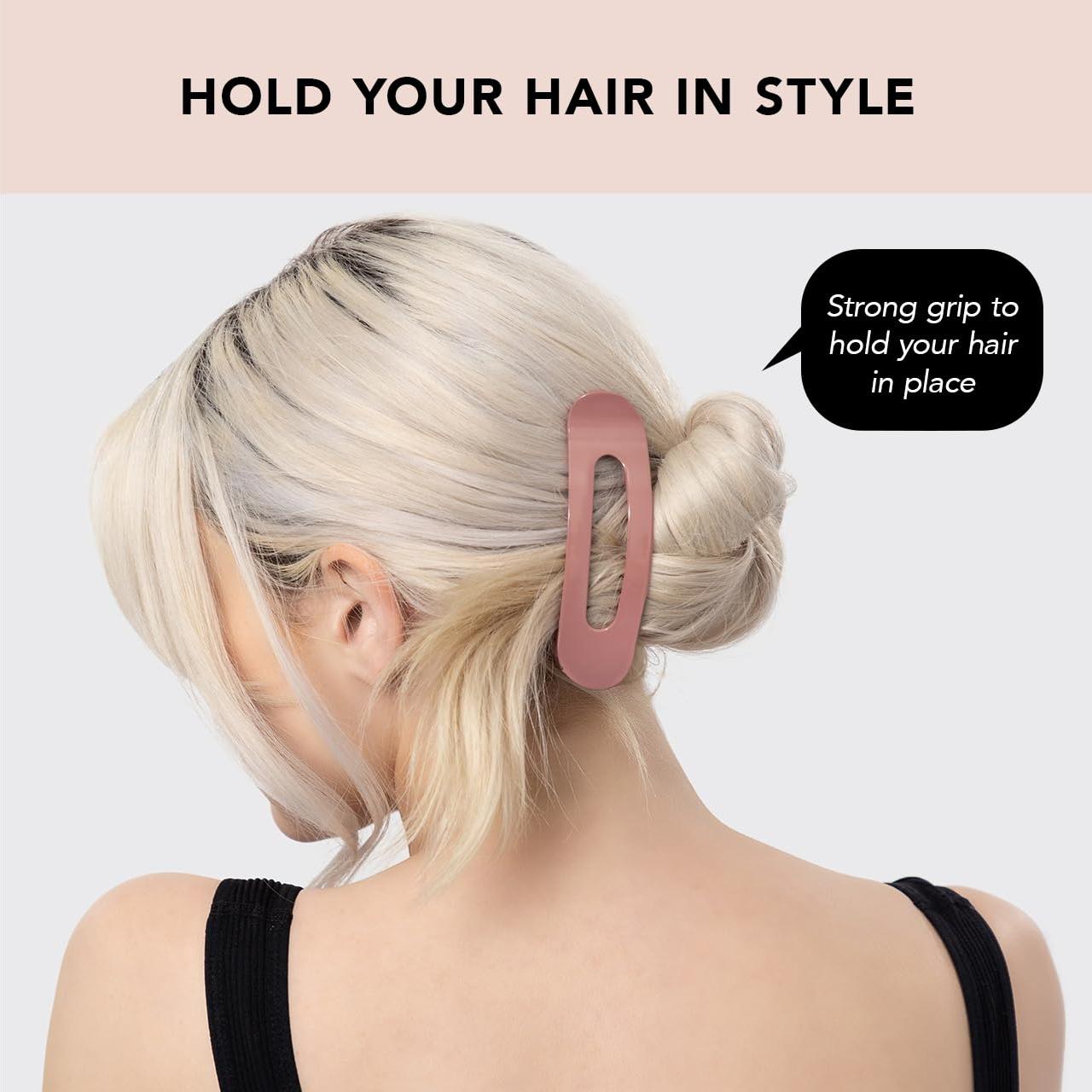 Pinzas Planas Kitsch Terracota 3pcs - Para Todo Tipo de Cabello