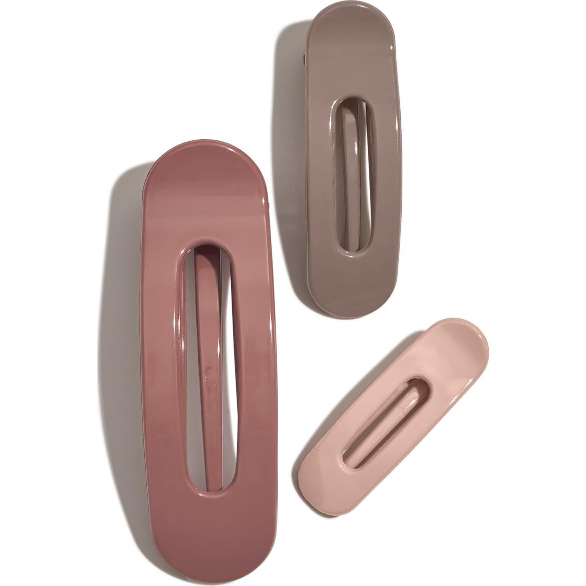 Pinzas Planas Kitsch Terracota 3pcs - Para Todo Tipo de Cabello