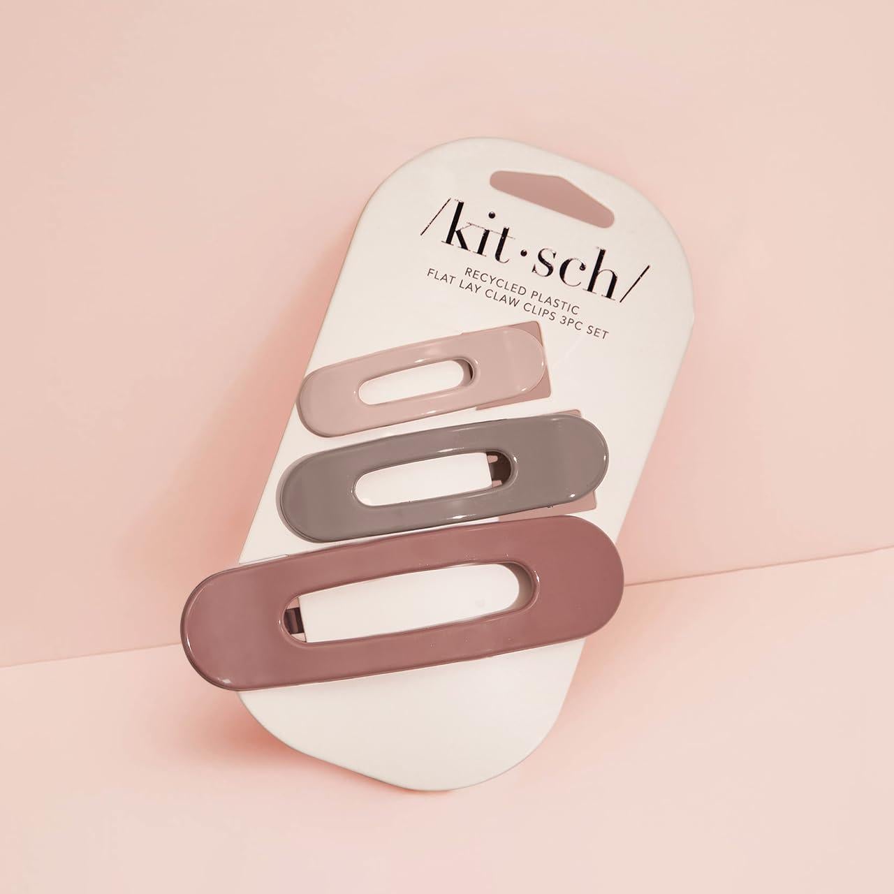 Pinzas Planas Kitsch Terracota 3pcs - Para Todo Tipo de Cabello