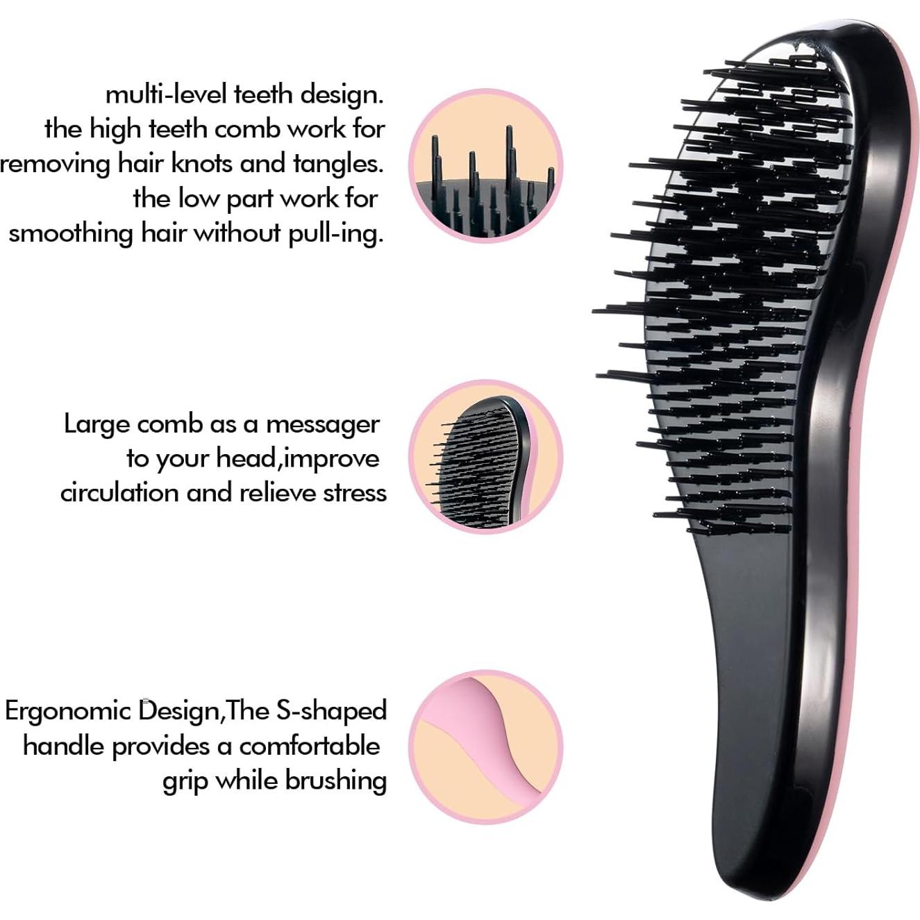 Cepillo Desenredante Ergonómico KISMETICS Pequeño Coral