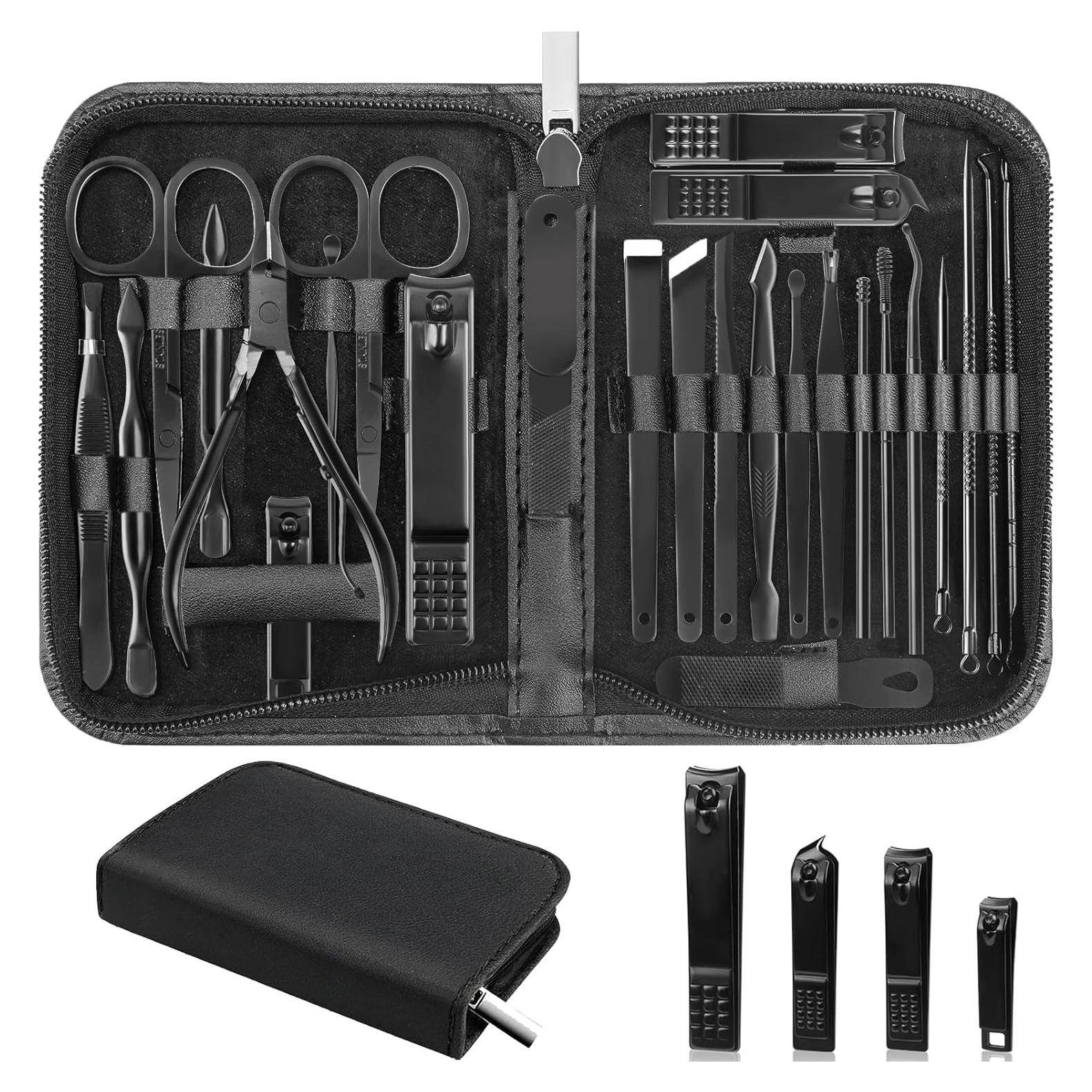 Set de Manicura y Pedicura Luck Around 26 Piezas Acero Inoxidable